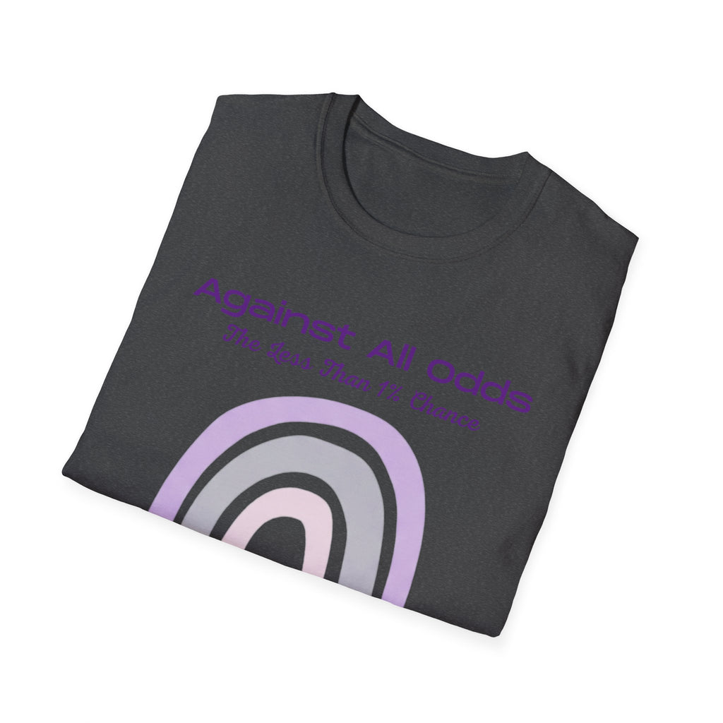 Against All Odds Rainbow T-Shirt – Inspirational 'The Less Than 1% Chance' Design