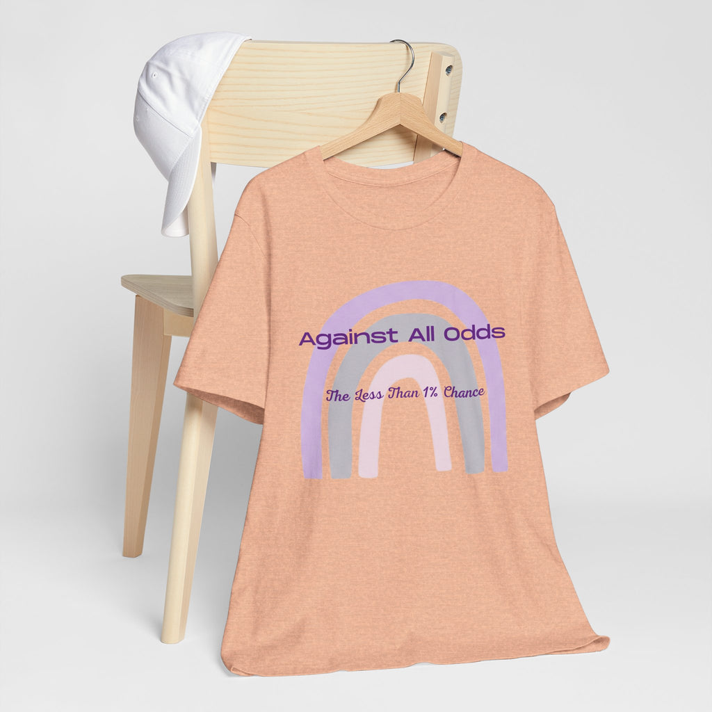 T-Shirt — "Against All Odds" Lavender Rainbow Inspirational Tee