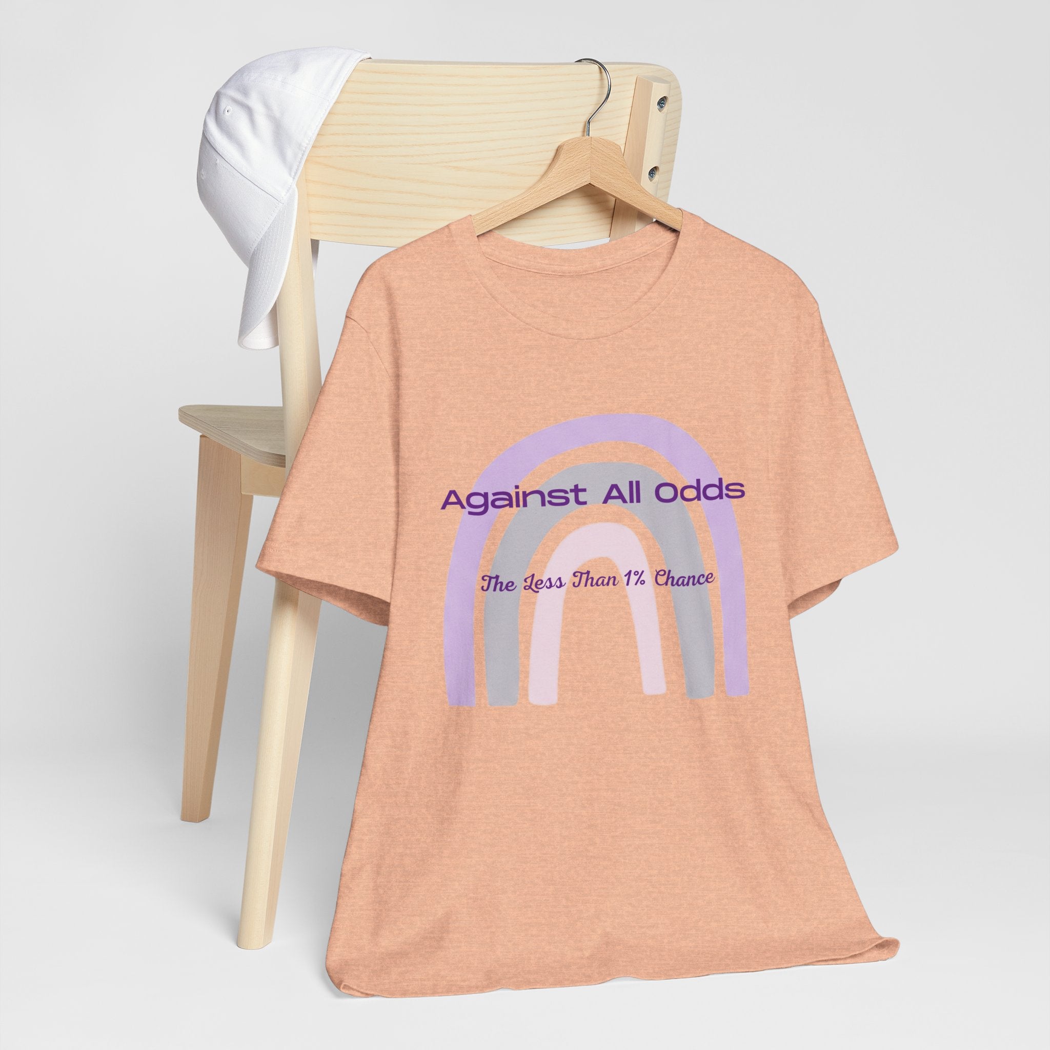T-Shirt — "Against All Odds" Lavender Rainbow Inspirational Tee