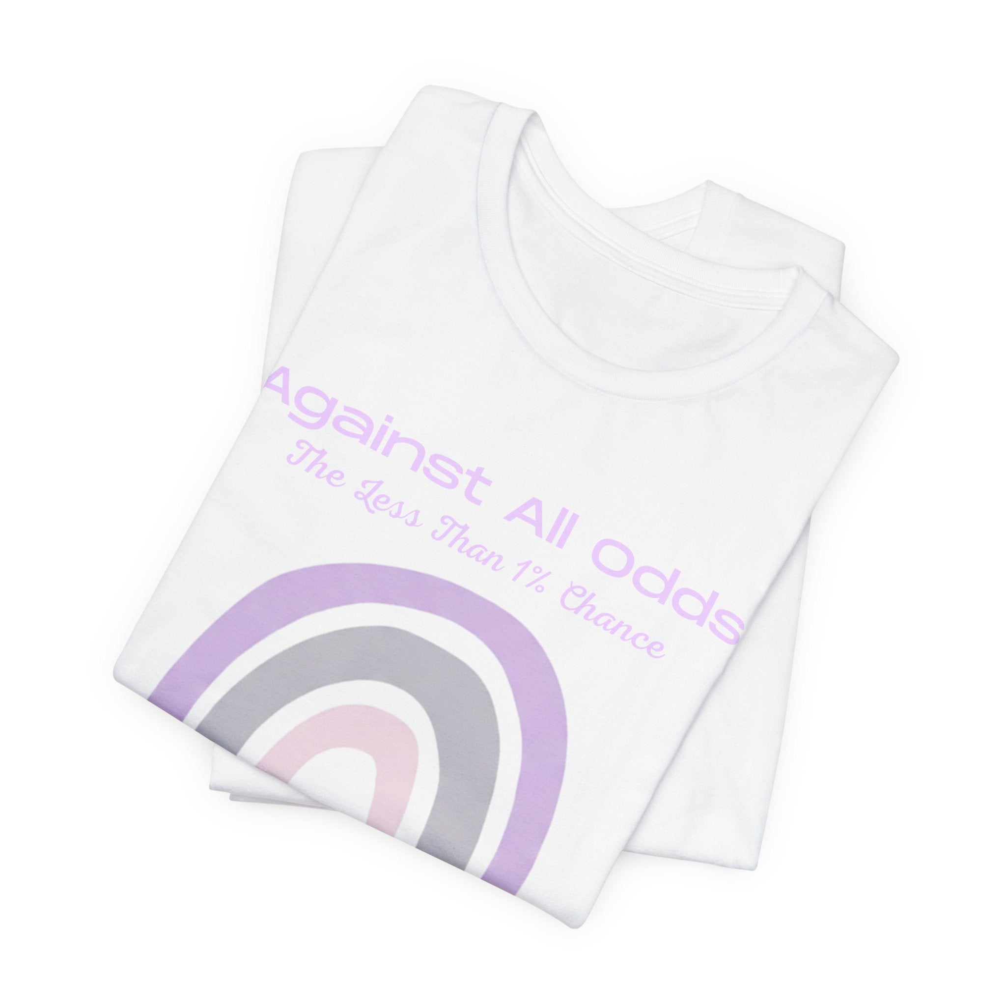 Against All Odds Rainbow Tee — Pastel Inspirational Graphic T-Shirt