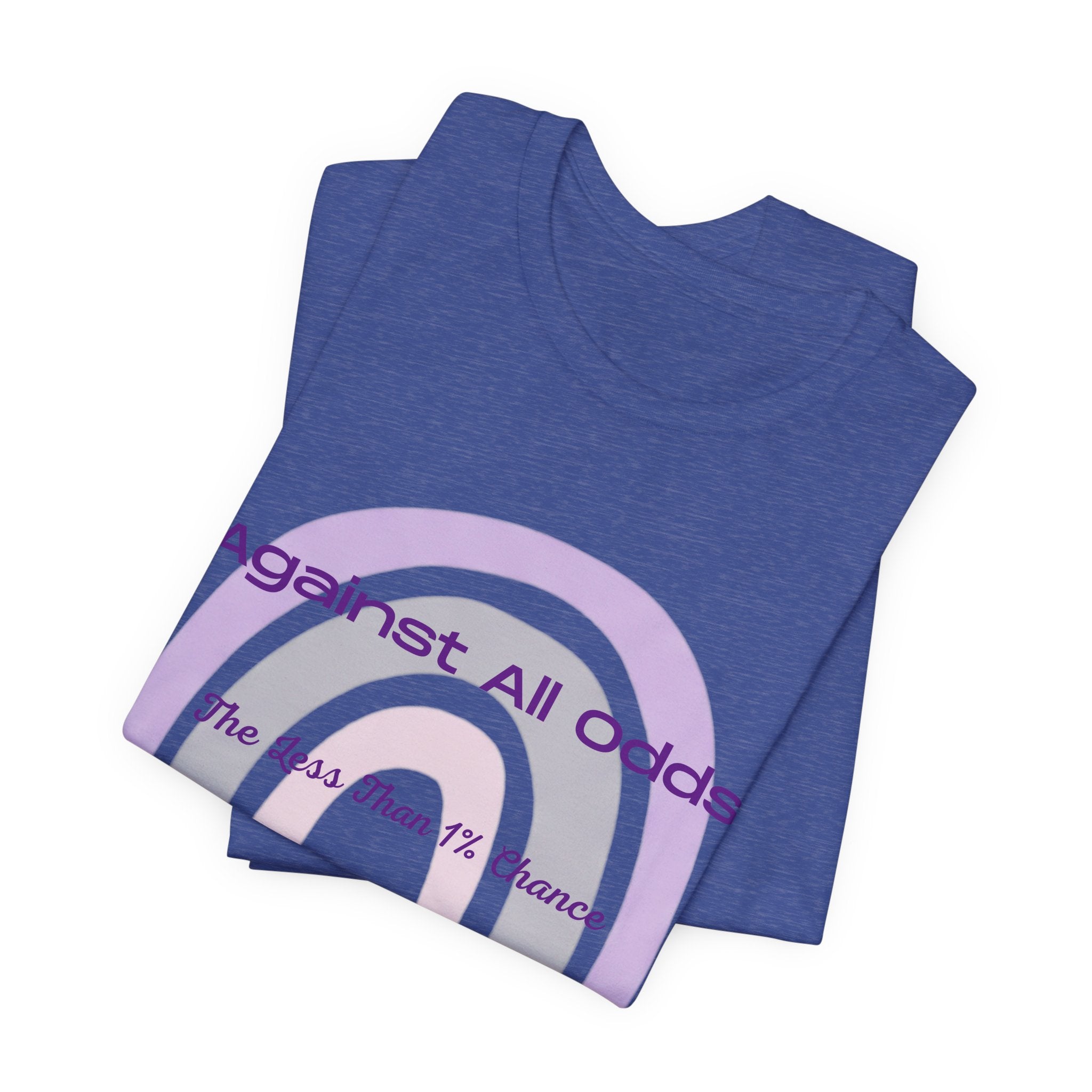 T-Shirt — "Against All Odds" Lavender Rainbow Inspirational Tee