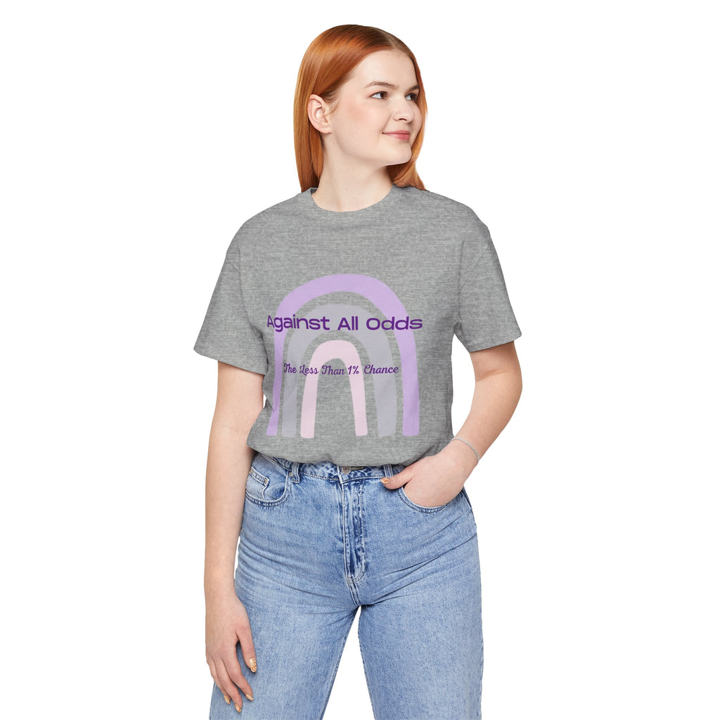 T-Shirt — "Against All Odds" Lavender Rainbow Inspirational Tee