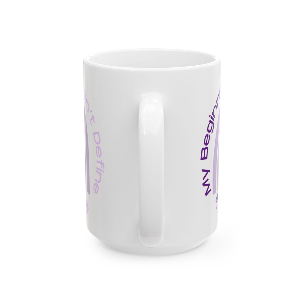 Inspirational Rainbow Mug — "My Beginning Doesn’t Define My Story" Ceramic Coffee Cup (11oz/15oz)