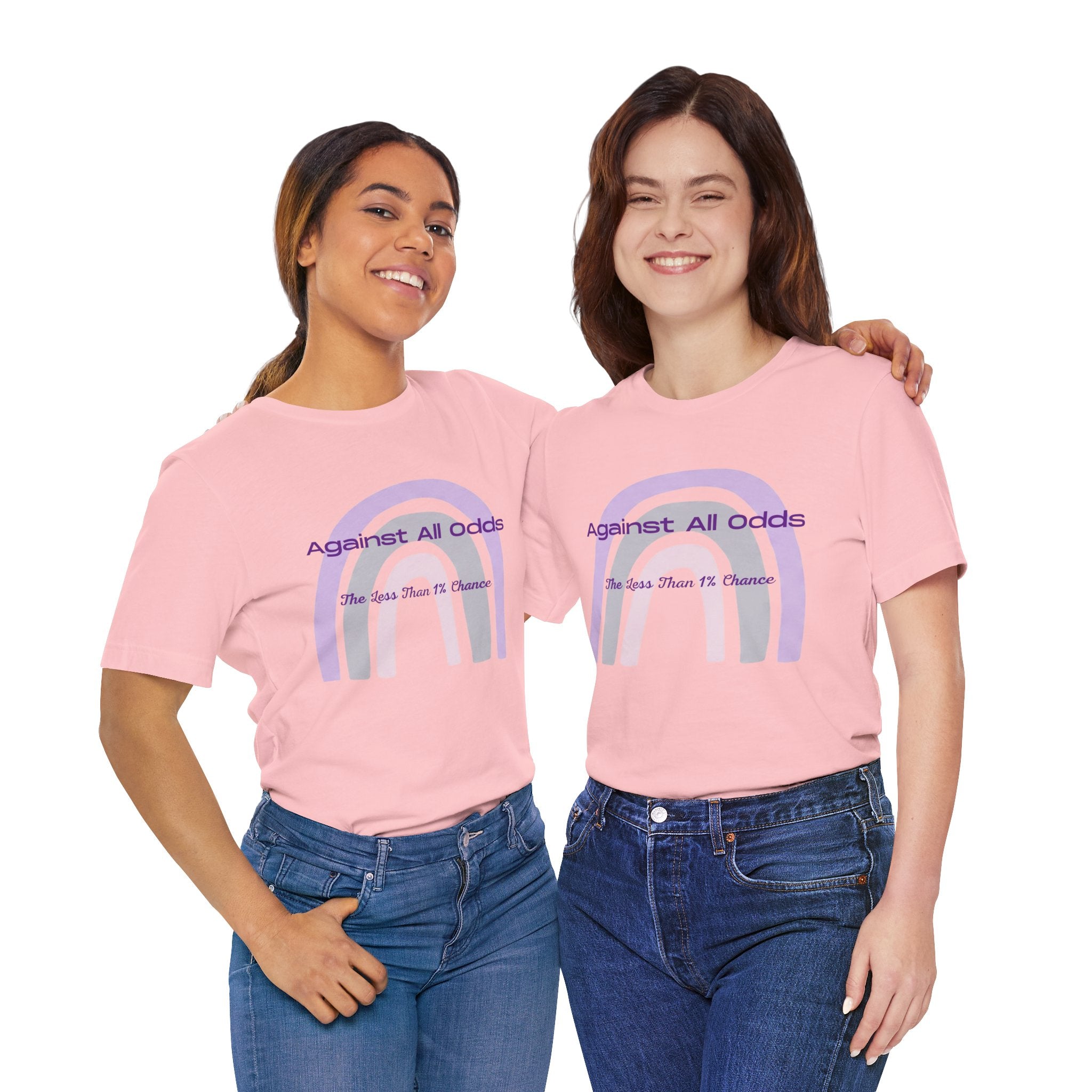 T-Shirt — "Against All Odds" Lavender Rainbow Inspirational Tee