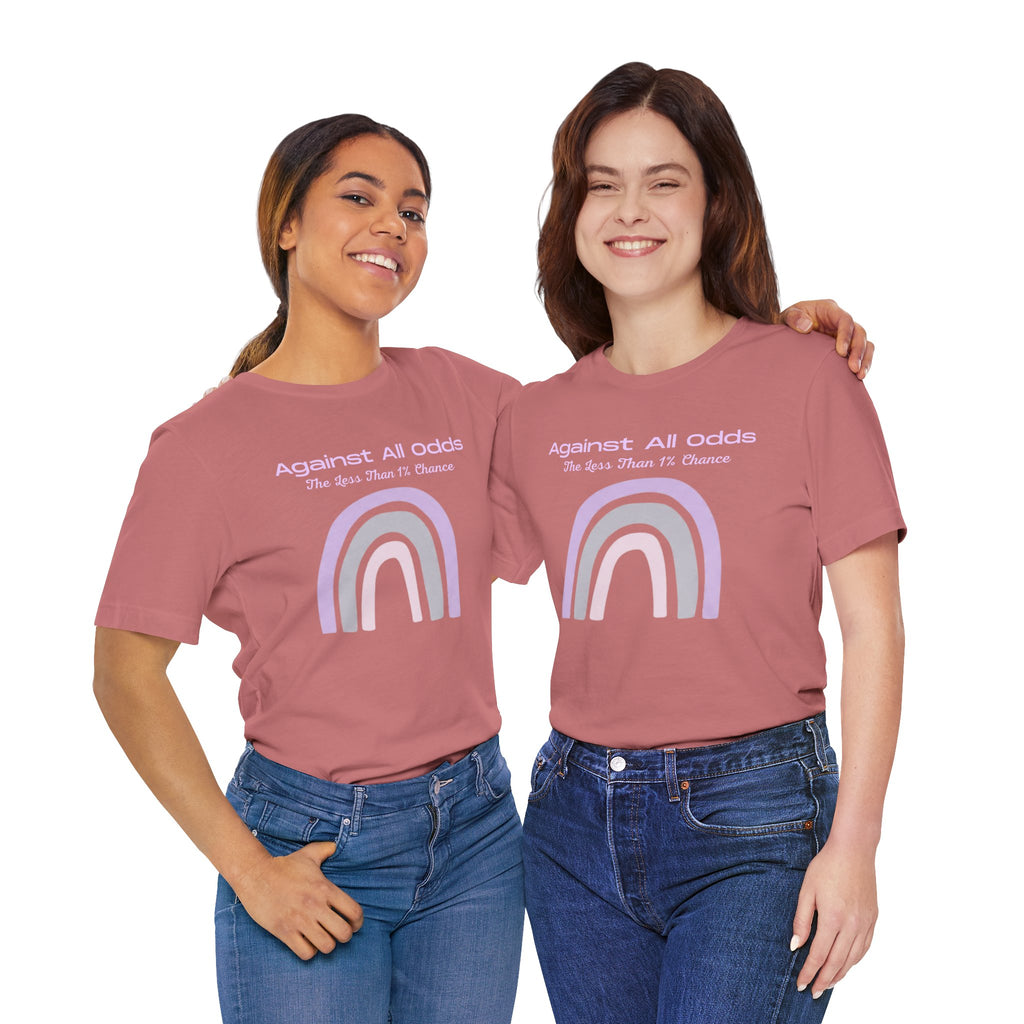 Against All Odds Rainbow Tee — Pastel Inspirational Graphic T-Shirt