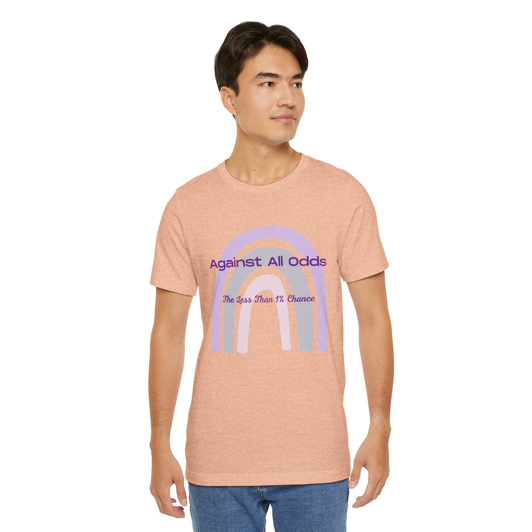 T-Shirt — "Against All Odds" Lavender Rainbow Inspirational Tee