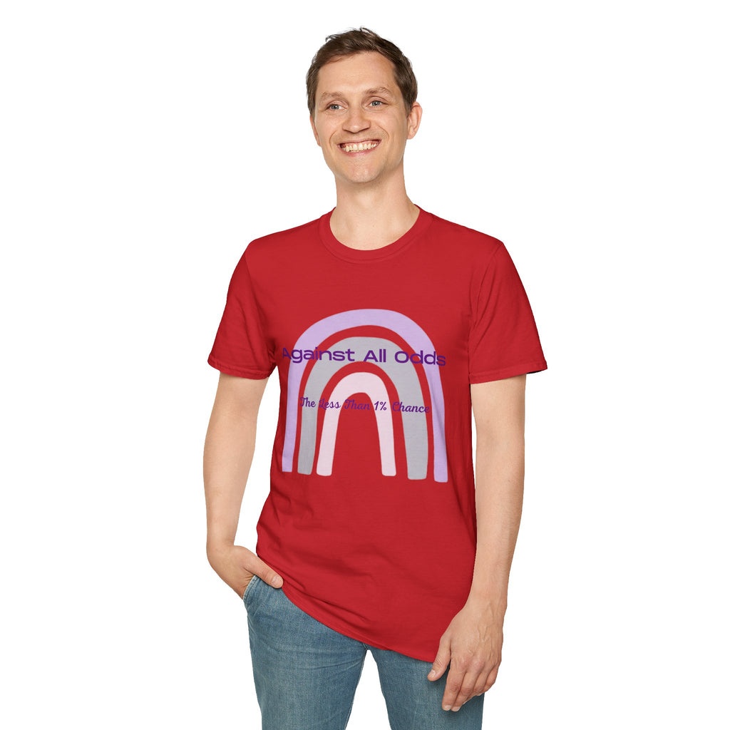 Against All Odds Rainbow T-Shirt — 'The Less Than 1% Chance' Inspirational Tee