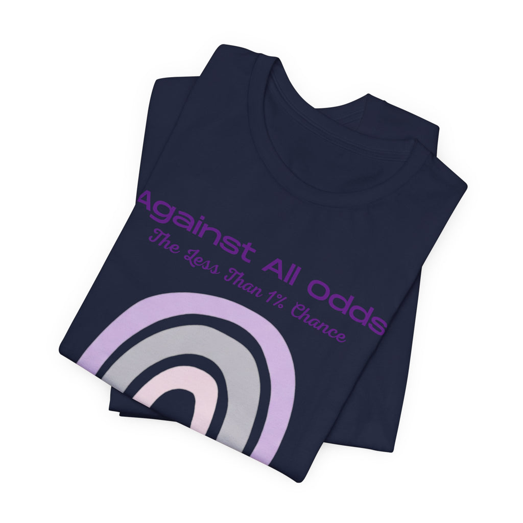 Against All Odds Rainbow Tee – Inspirational Pastel Graphic Shirt