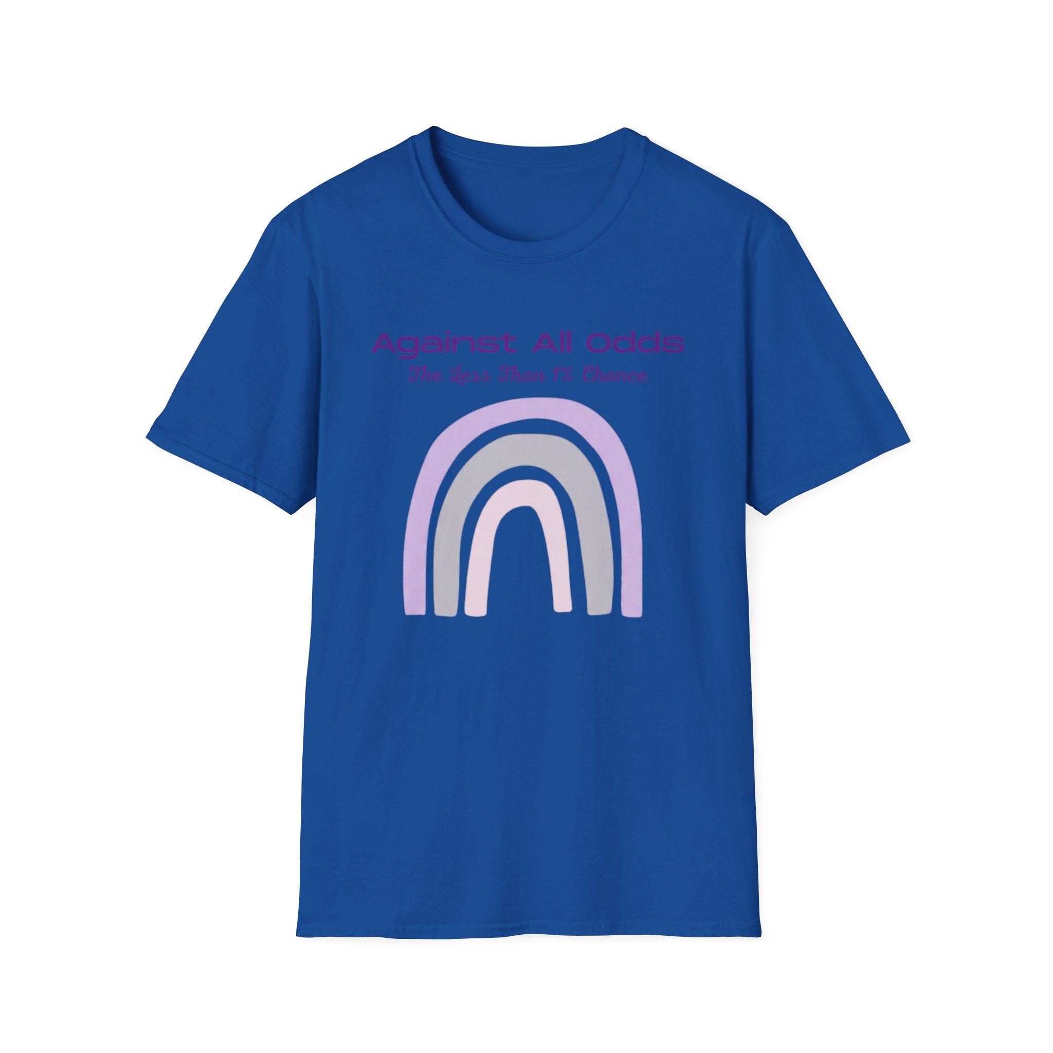 Against All Odds Rainbow T-Shirt – Inspirational 'The Less Than 1% Chance' Design