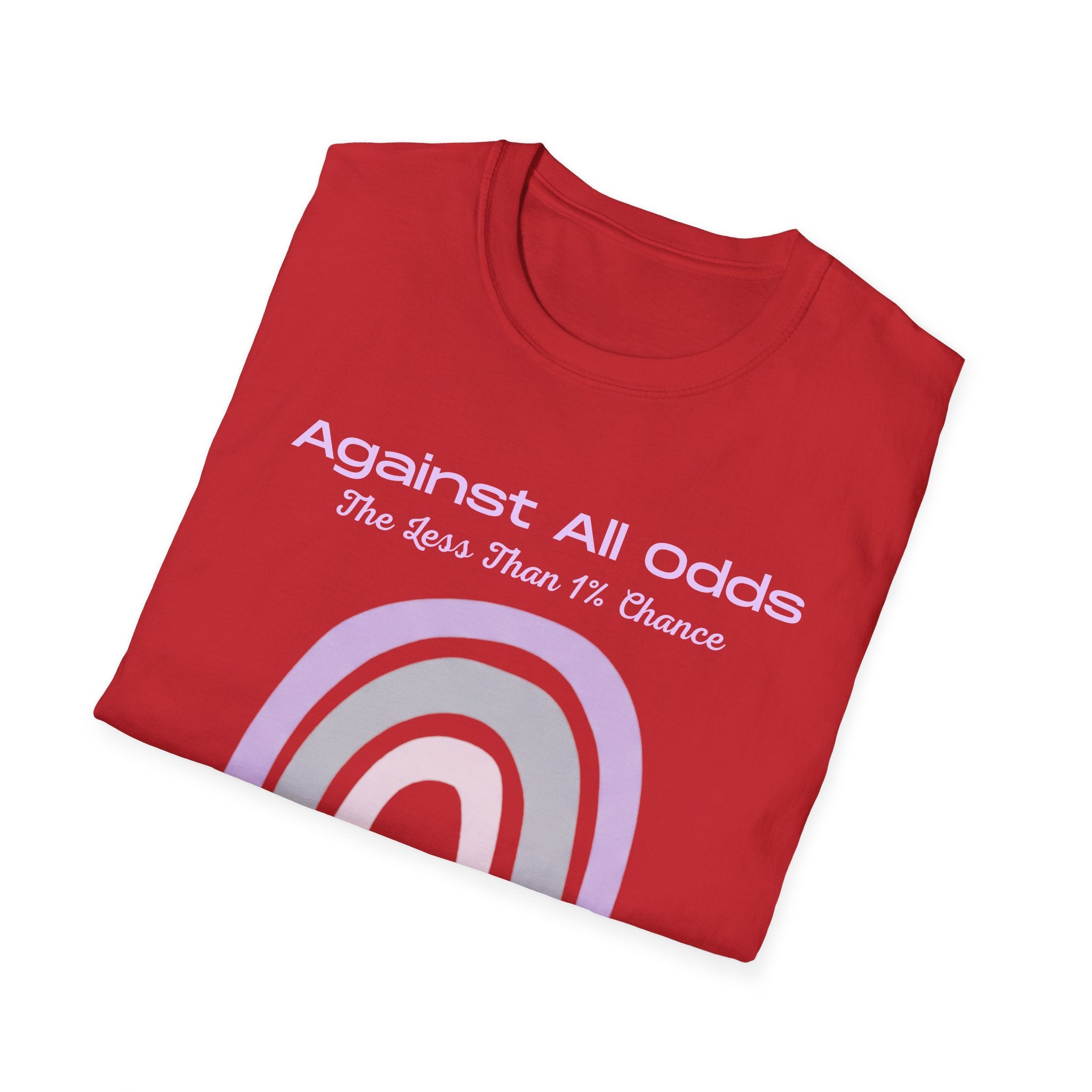 Against All Odds Rainbow T-Shirt — Pastel Inspirational Tee