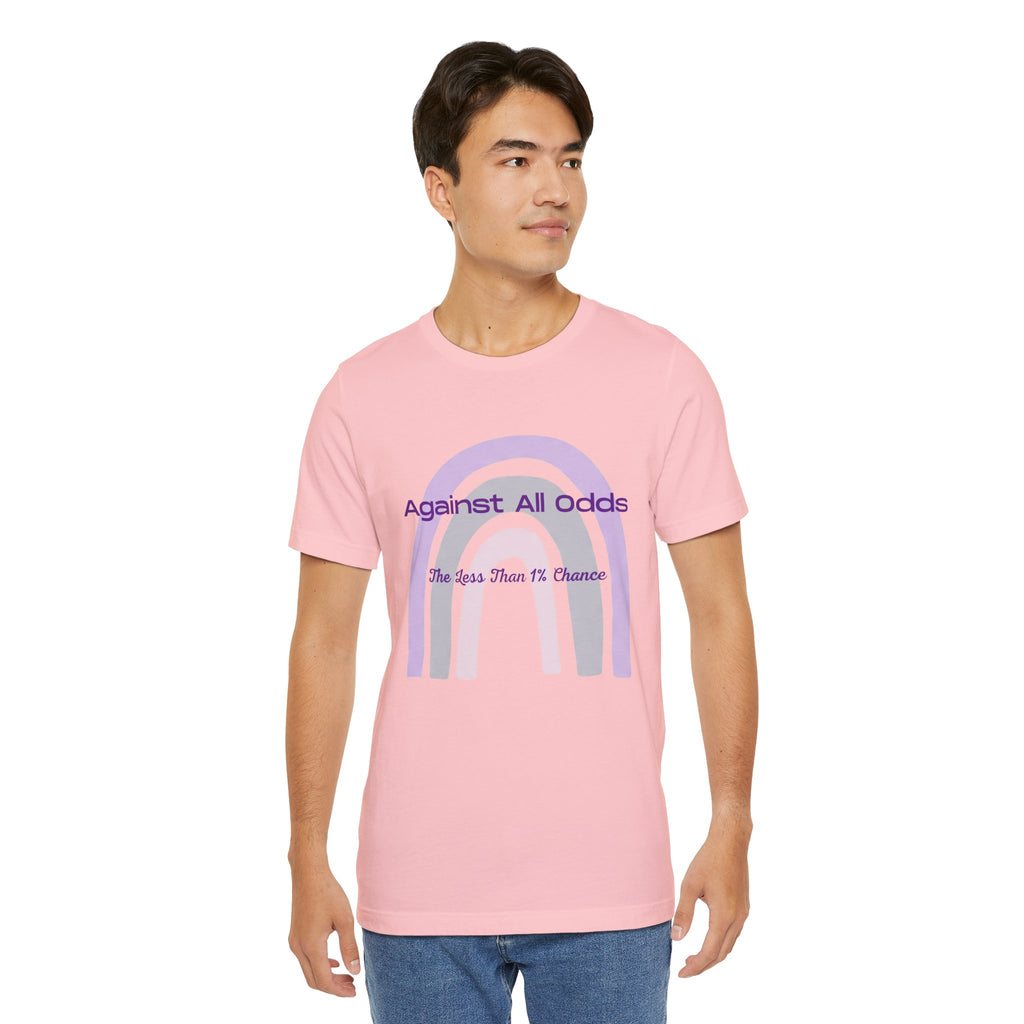 T-Shirt — "Against All Odds" Lavender Rainbow Inspirational Tee