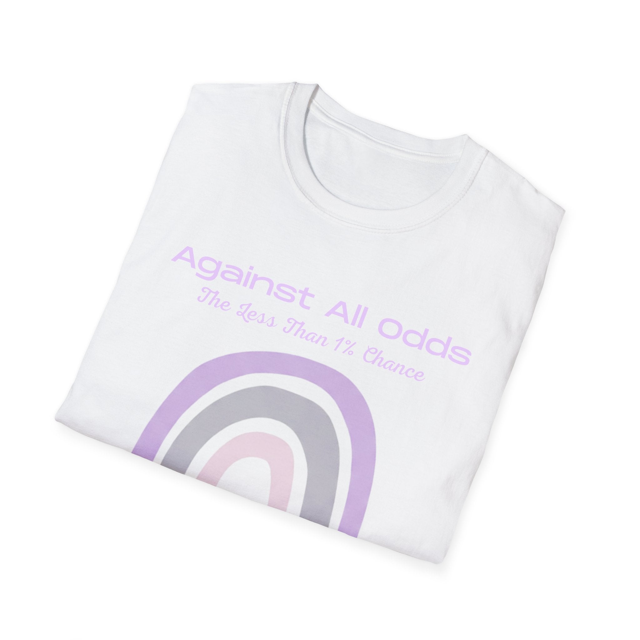 Against All Odds Rainbow T-Shirt — Pastel Inspirational Tee