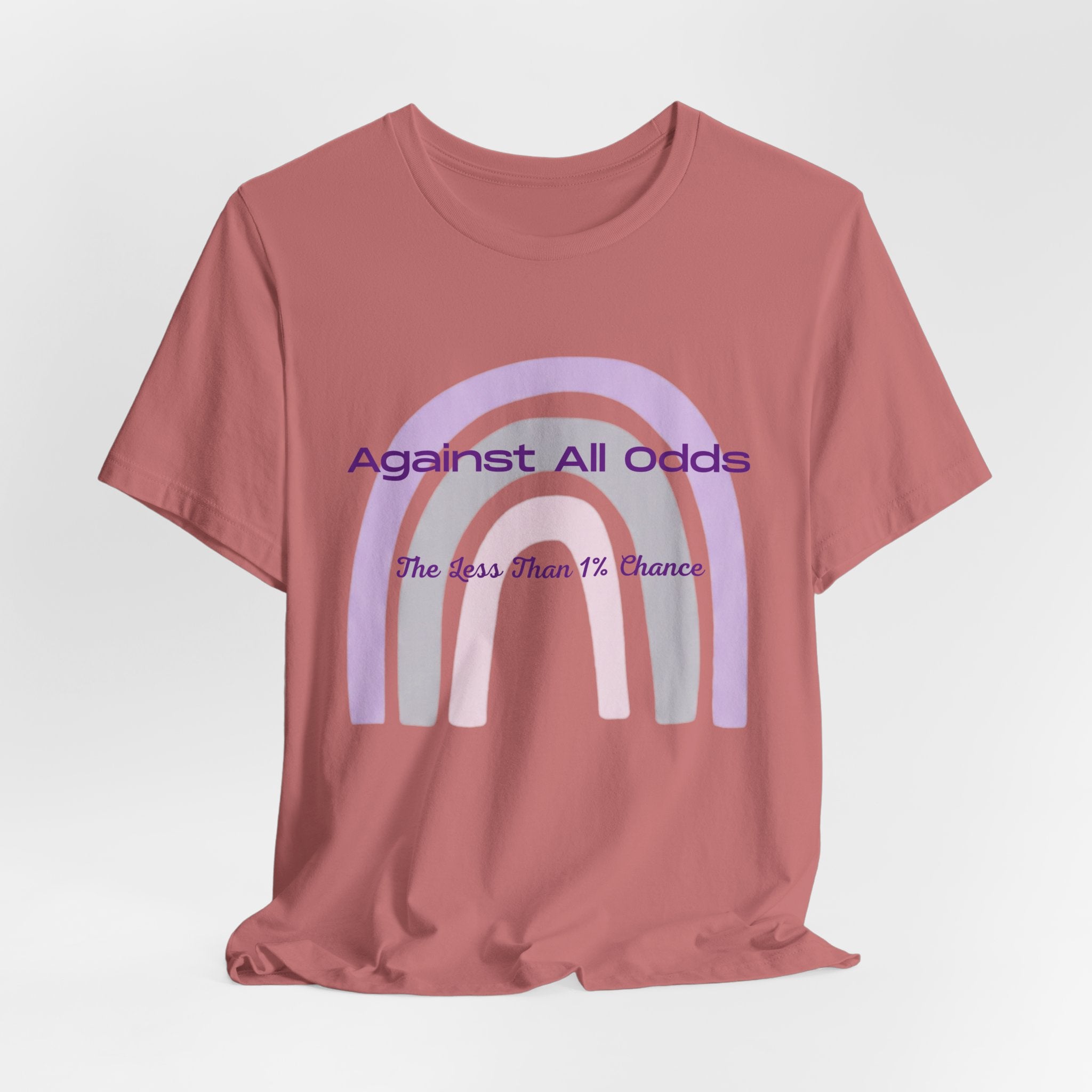 T-Shirt — "Against All Odds" Lavender Rainbow Inspirational Tee