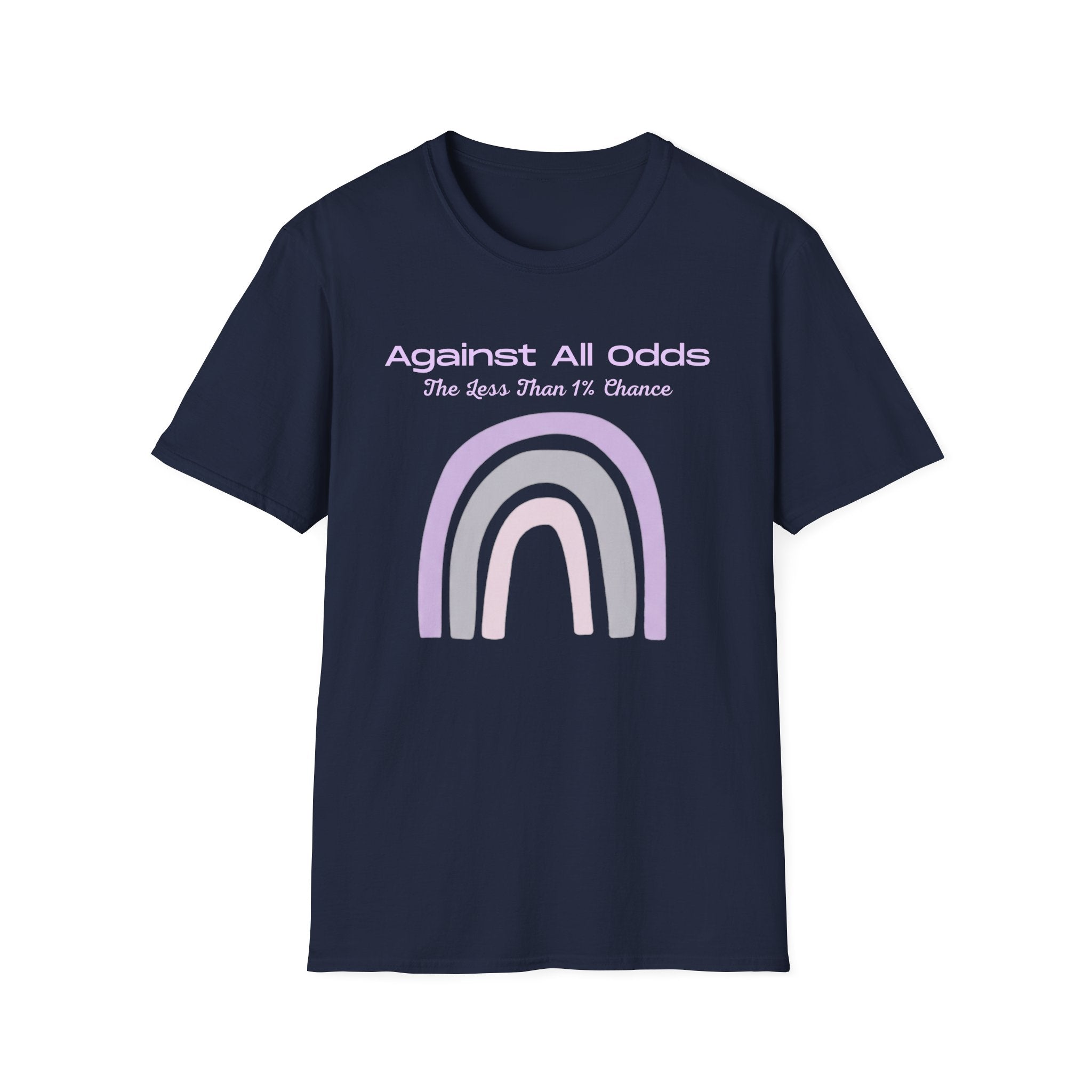 Against All Odds Rainbow T-Shirt — Pastel Inspirational Tee