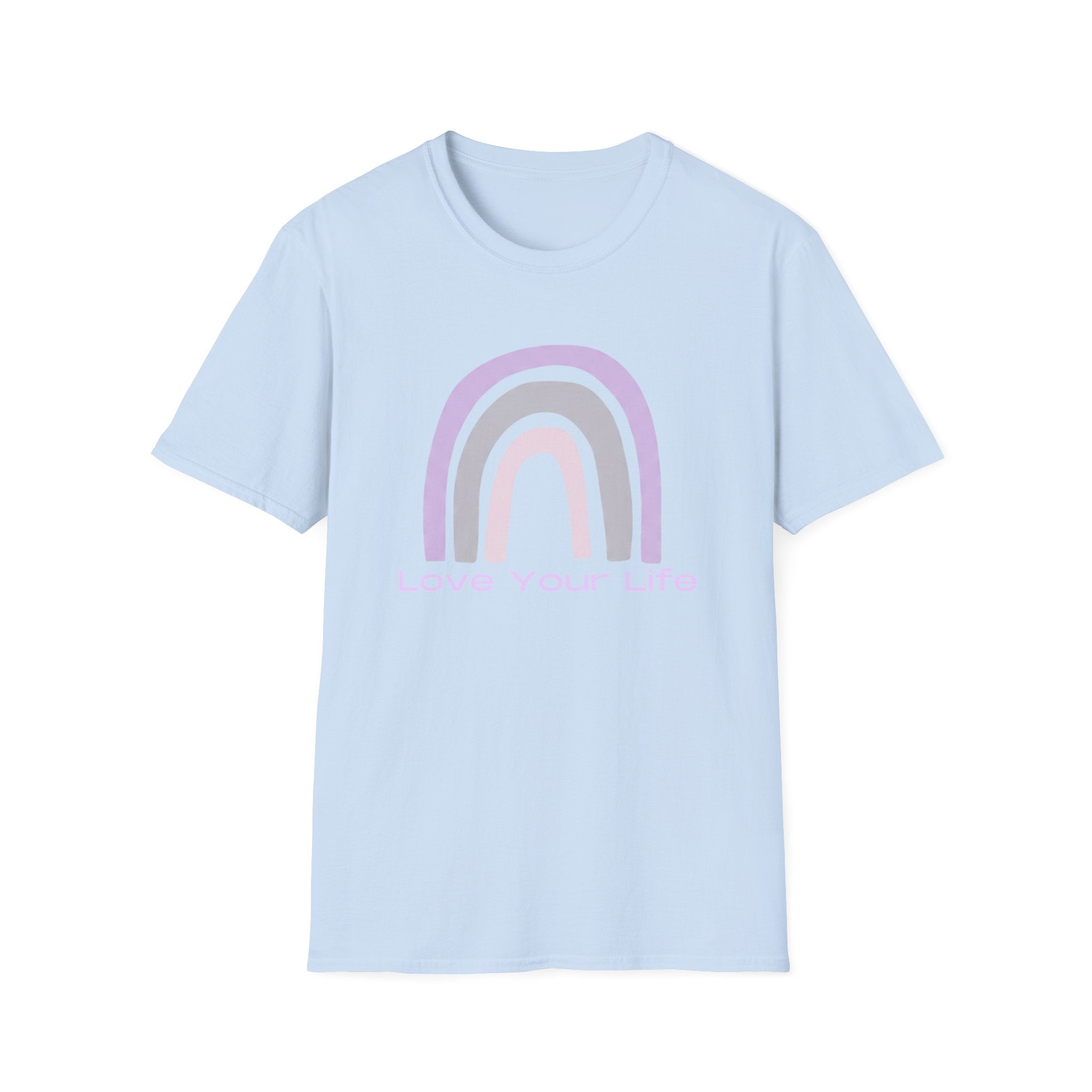Love Your Life Rainbow T-Shirt — Pastel Inspirational Tee