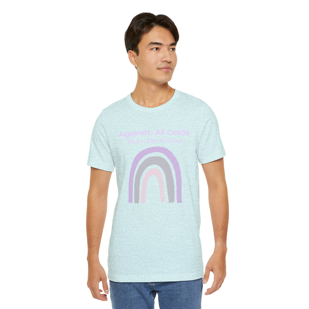 Against All Odds Rainbow Tee — Pastel Inspirational Graphic T-Shirt