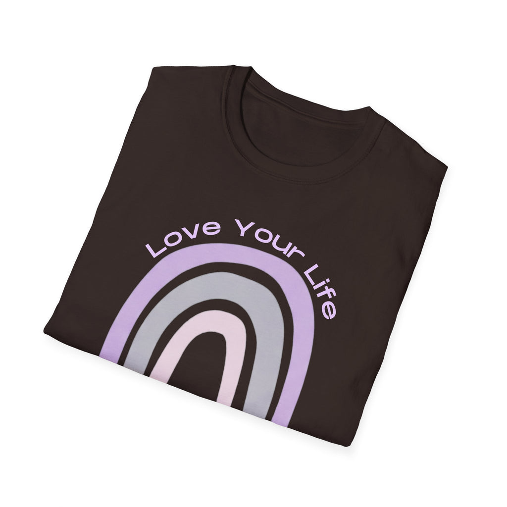 Love Your Life Rainbow T-Shirt — Pastel Retro Positive Tee