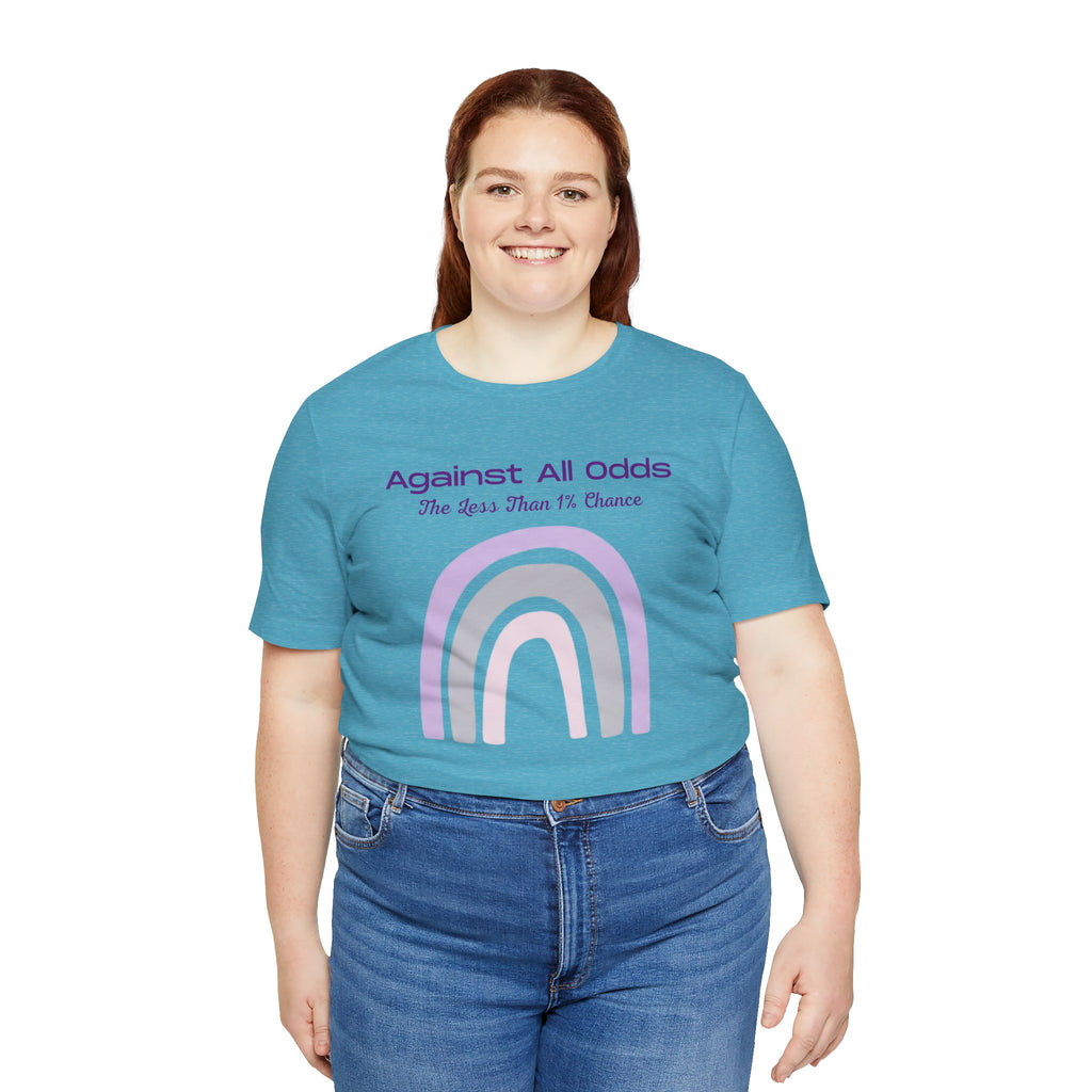 Against All Odds Rainbow Tee – Inspirational Pastel Graphic Shirt