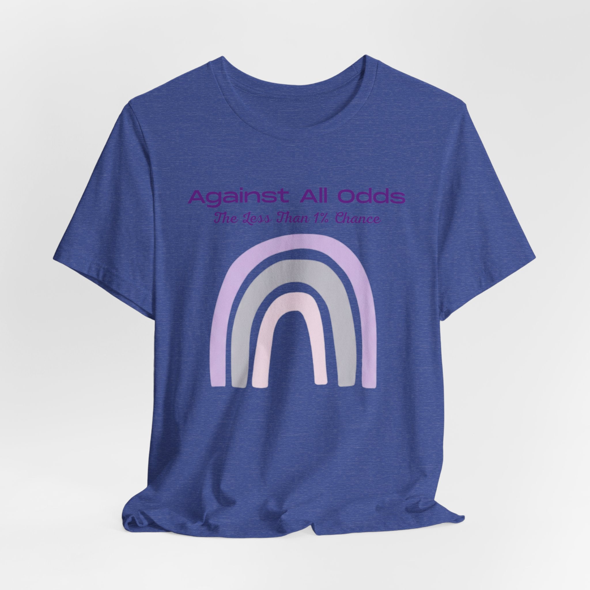 Against All Odds Rainbow Tee – Inspirational Pastel Graphic Shirt