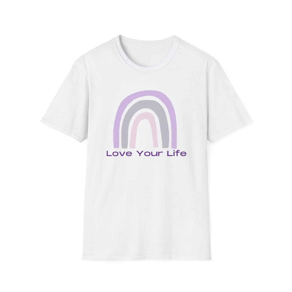 Love Your Life Rainbow T-Shirt — Pastel Positive Affirmation Tee