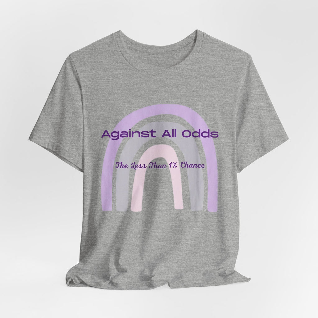 T-Shirt — "Against All Odds" Lavender Rainbow Inspirational Tee