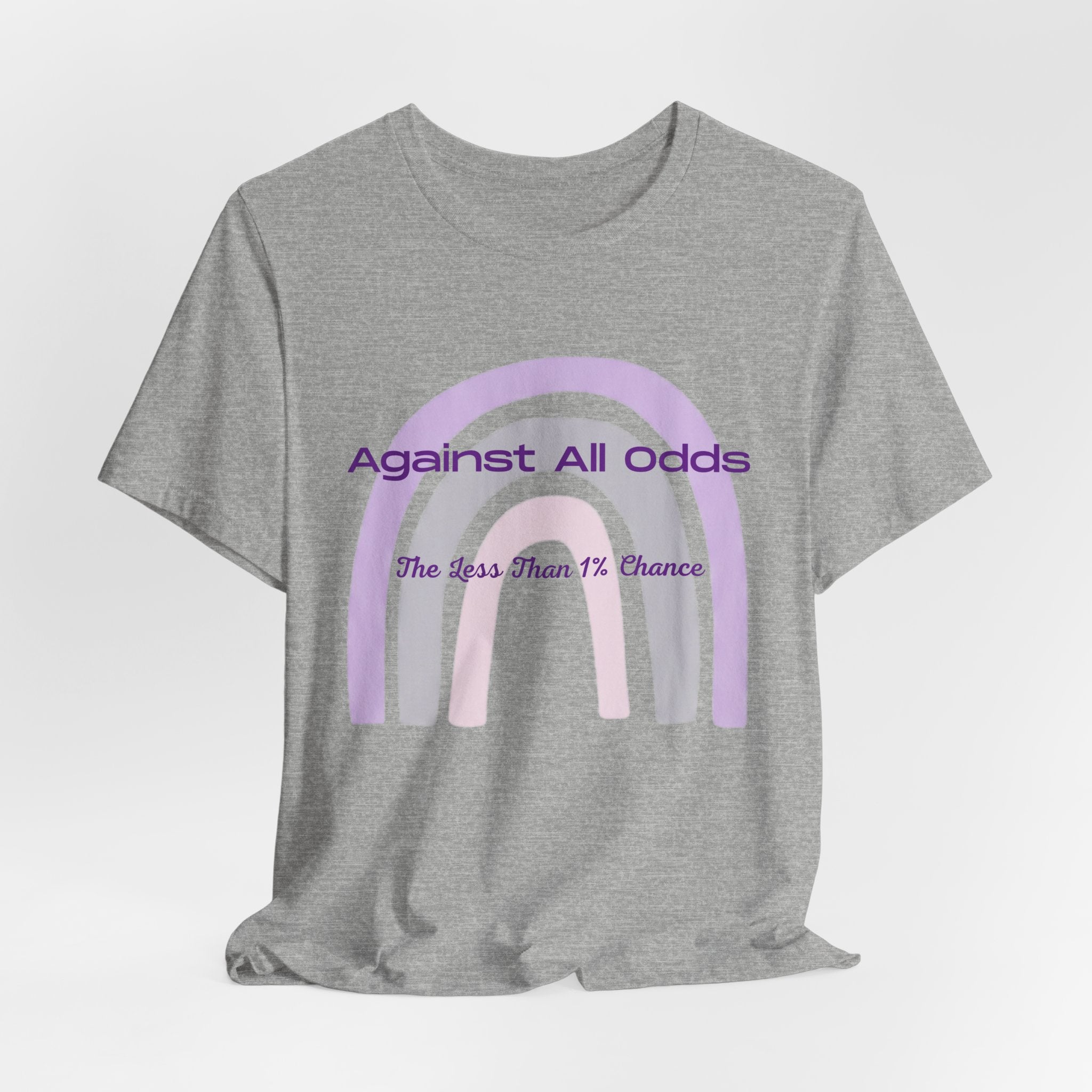 T-Shirt — "Against All Odds" Lavender Rainbow Inspirational Tee