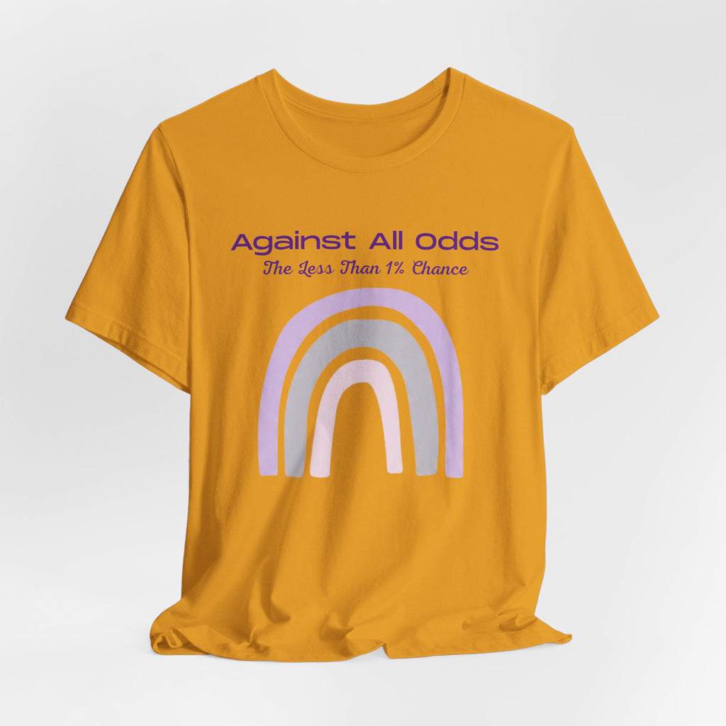 Against All Odds Rainbow Tee – Inspirational Pastel Graphic Shirt