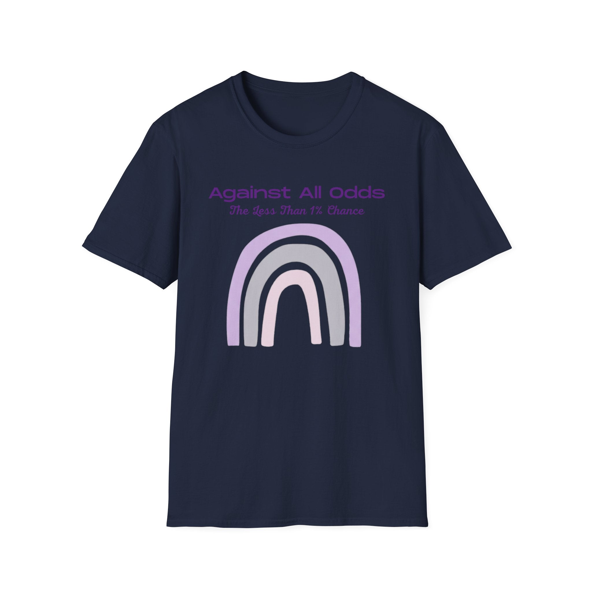 Against All Odds Rainbow T-Shirt – Inspirational 'The Less Than 1% Chance' Design