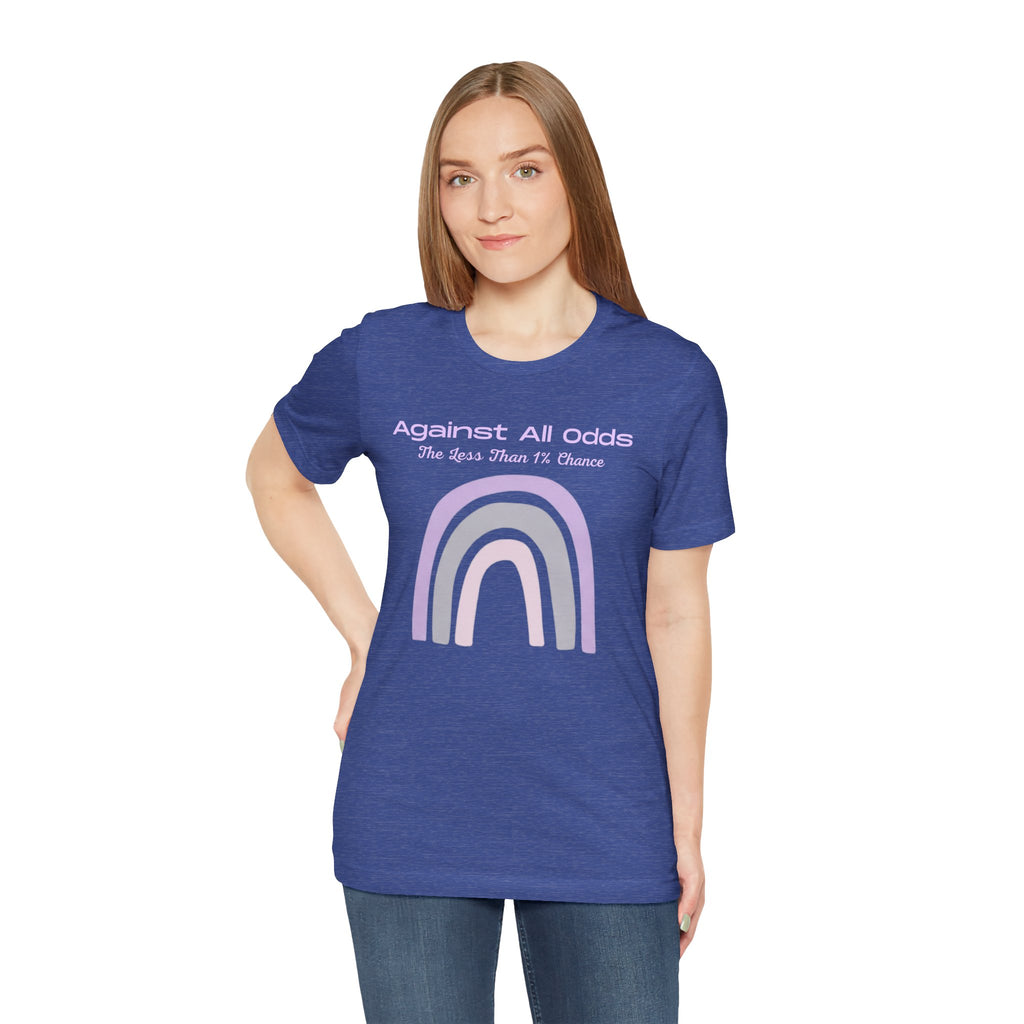 Against All Odds Rainbow Tee — Pastel Inspirational Graphic T-Shirt
