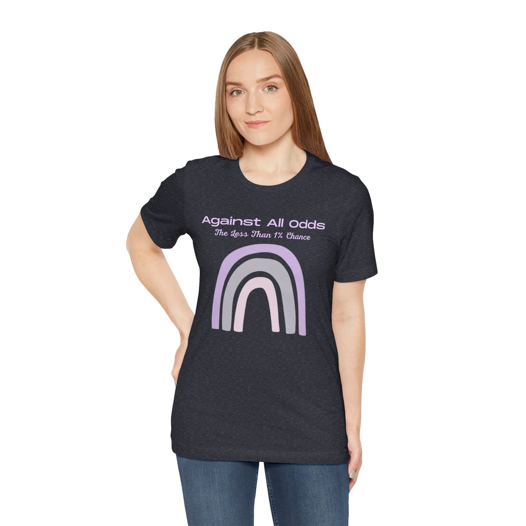 Against All Odds Rainbow Tee — Pastel Inspirational Graphic T-Shirt