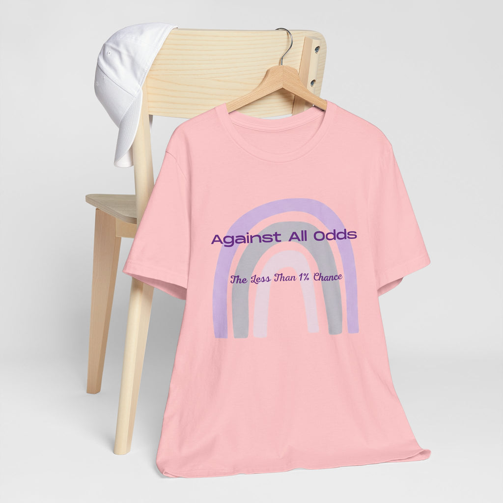 T-Shirt — "Against All Odds" Lavender Rainbow Inspirational Tee