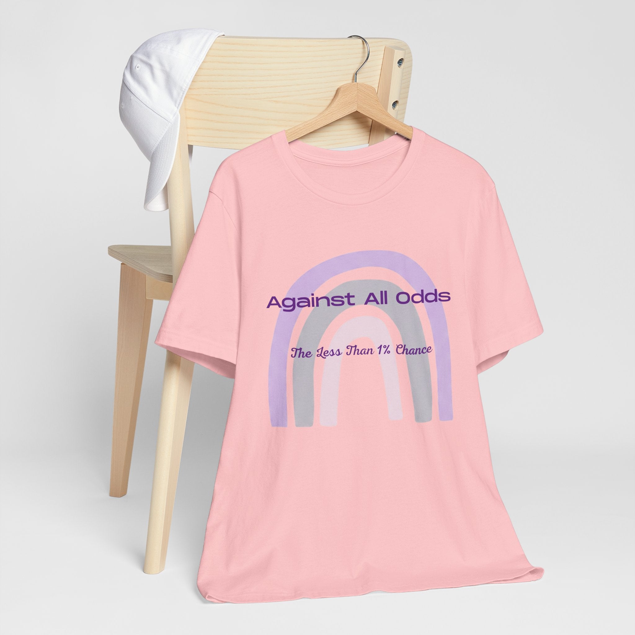 T-Shirt — "Against All Odds" Lavender Rainbow Inspirational Tee