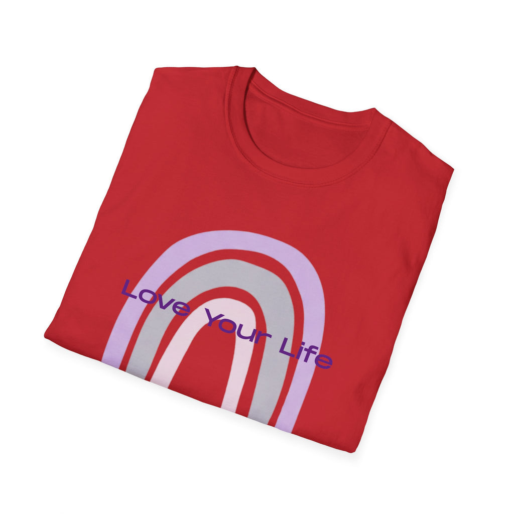 Love Your Life Rainbow T-Shirt — Pastel Retro Positive Tee