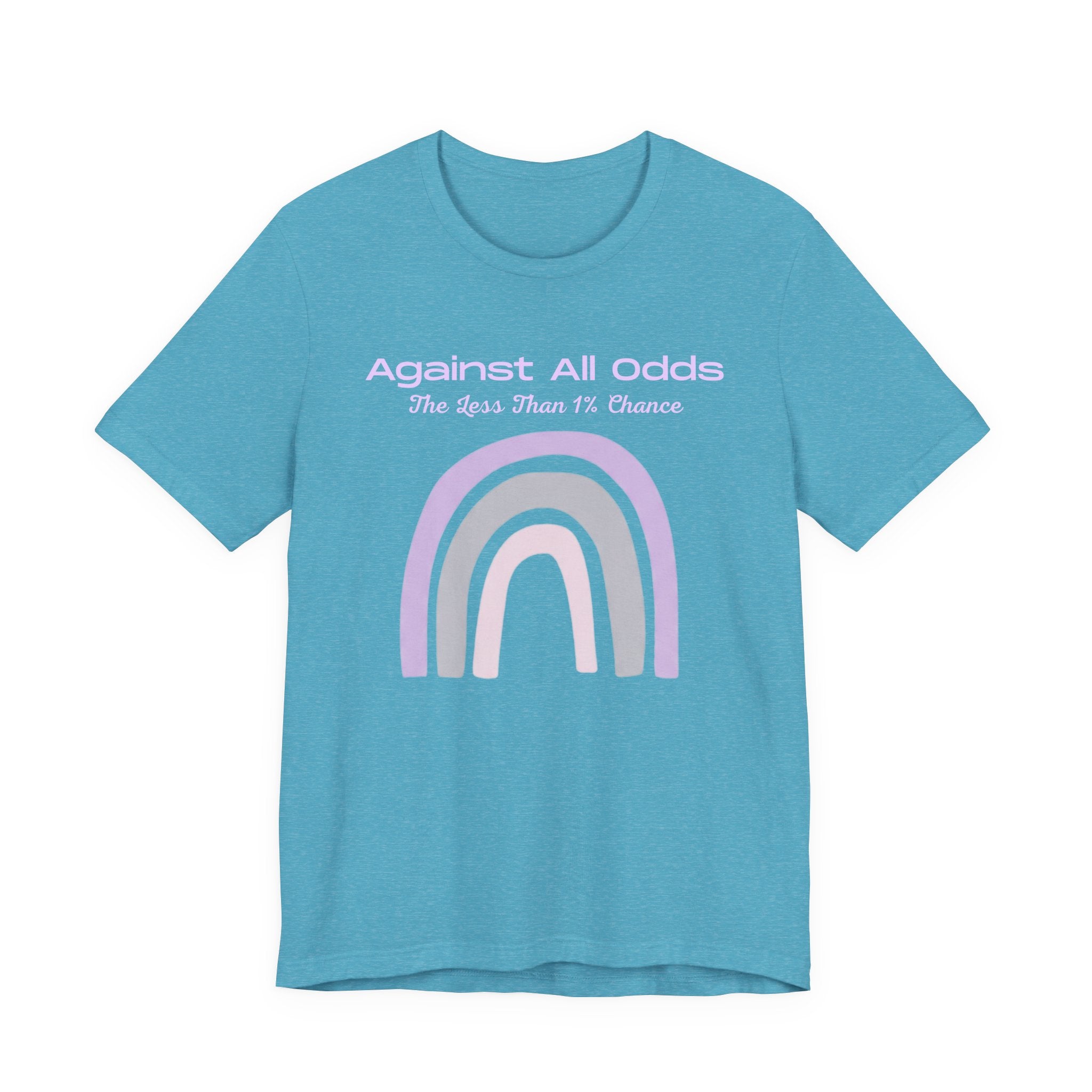 Against All Odds Rainbow Tee — Pastel Inspirational Graphic T-Shirt