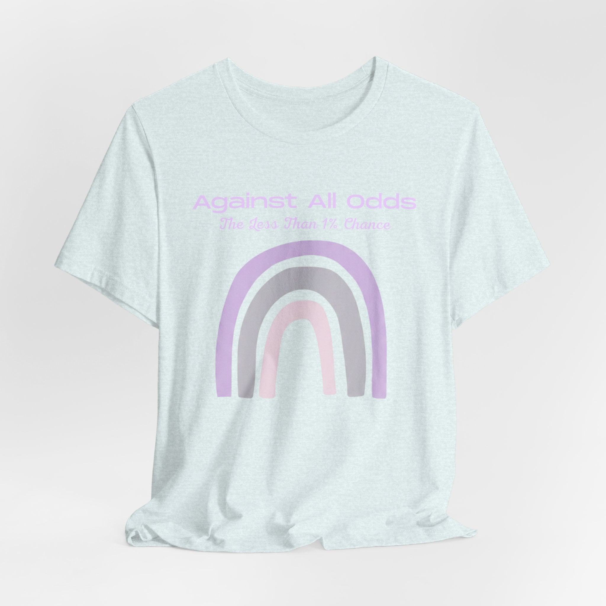 Against All Odds Rainbow Tee — Pastel Inspirational Graphic T-Shirt