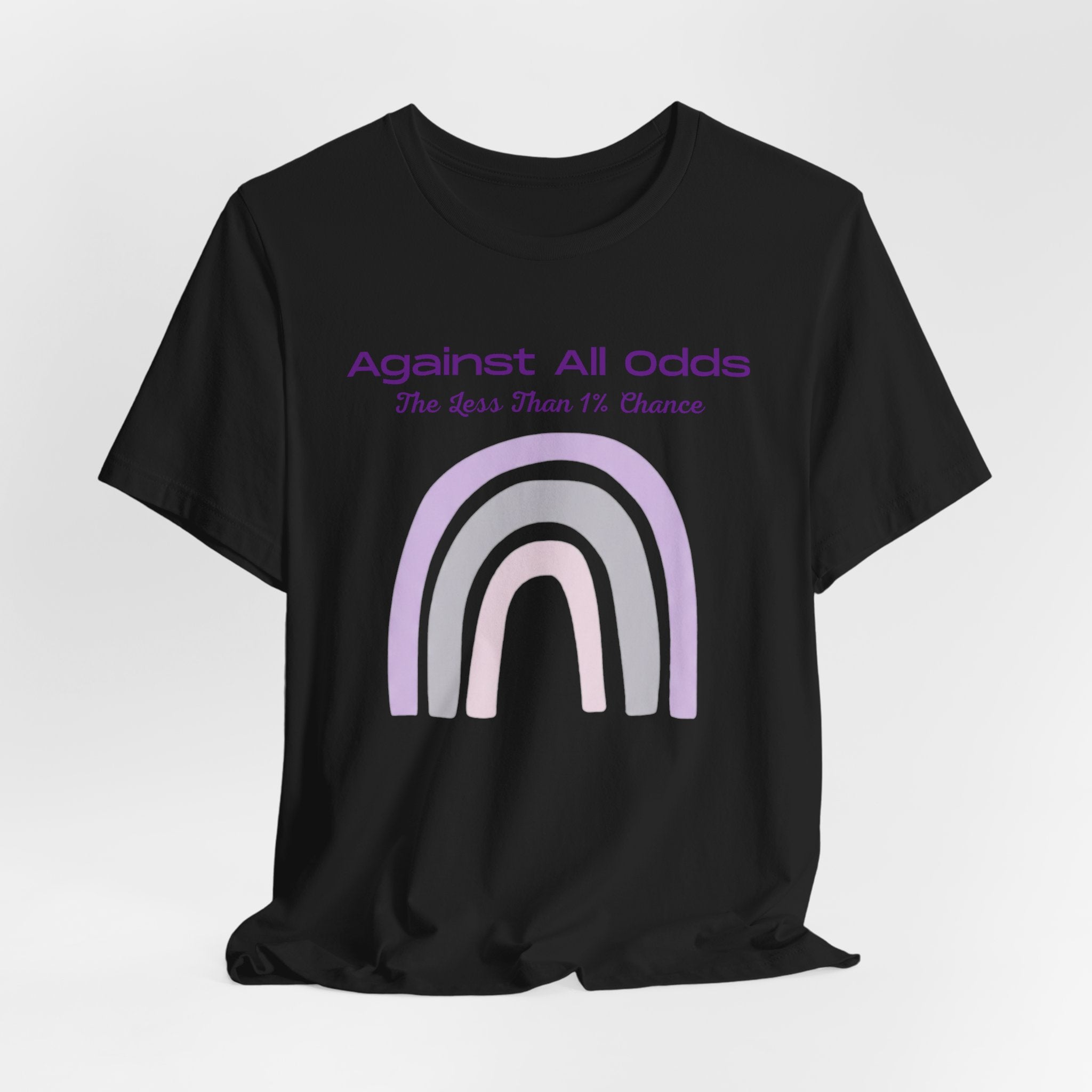 Against All Odds Rainbow Tee – Inspirational Pastel Graphic Shirt