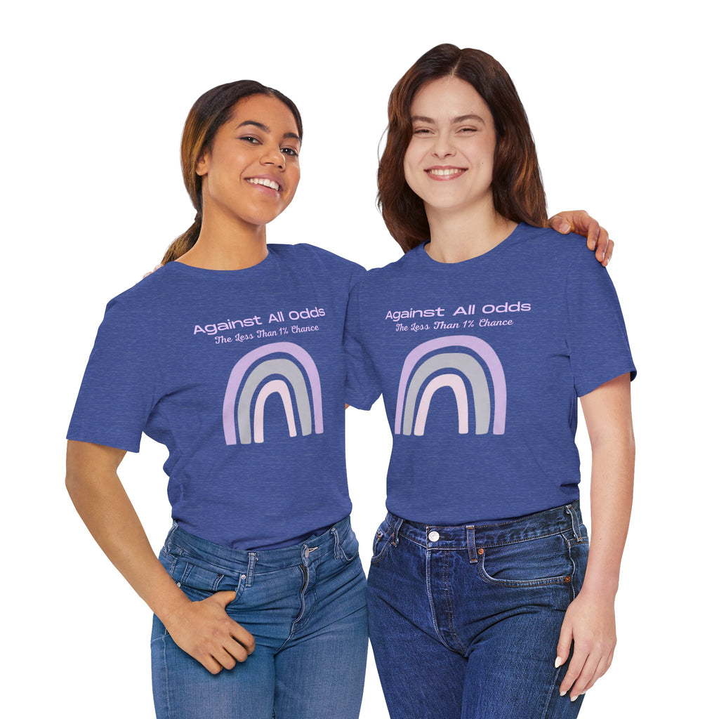 Against All Odds Rainbow Tee — Pastel Inspirational Graphic T-Shirt