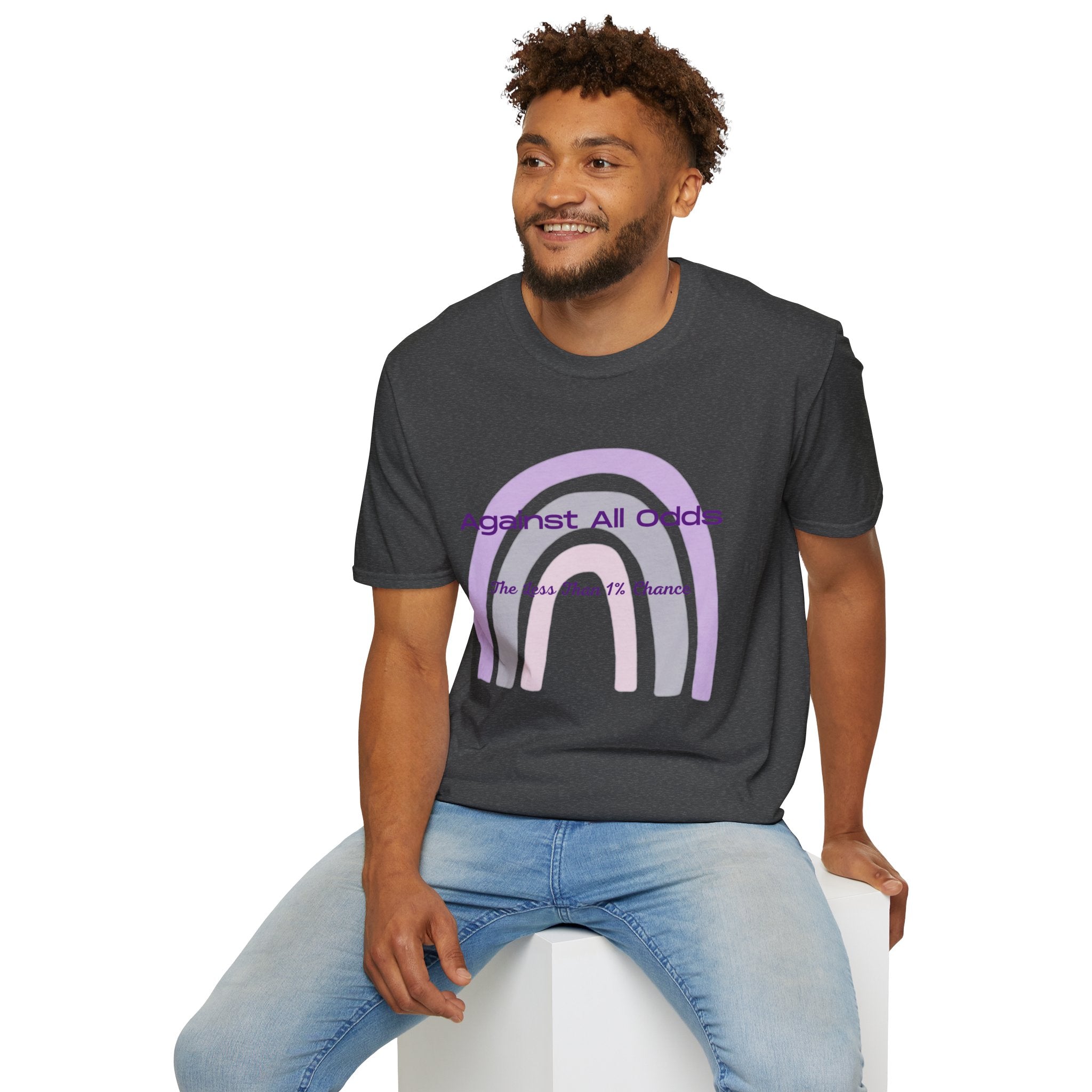 Against All Odds Rainbow T-Shirt — 'The Less Than 1% Chance' Inspirational Tee