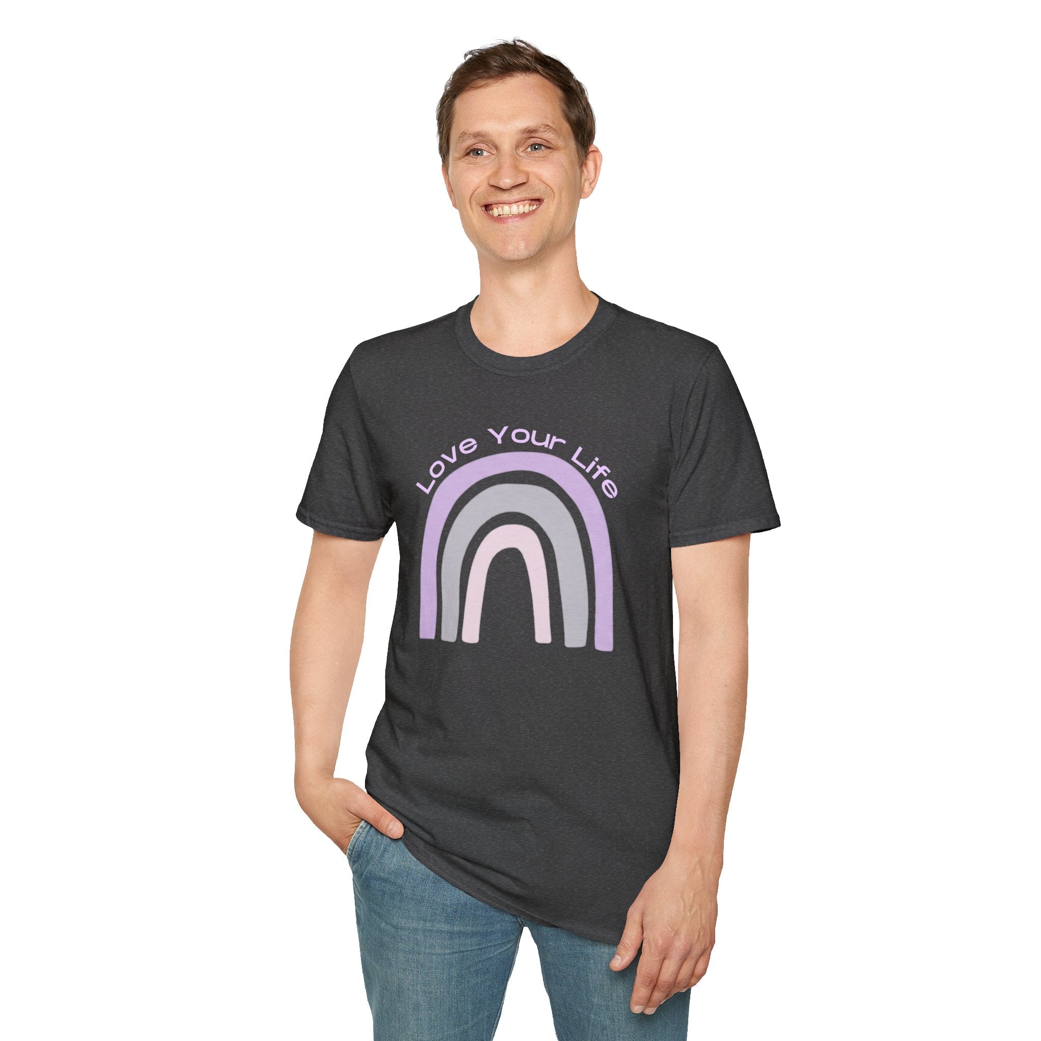 Love Your Life Rainbow T-Shirt — Pastel Retro Positive Tee