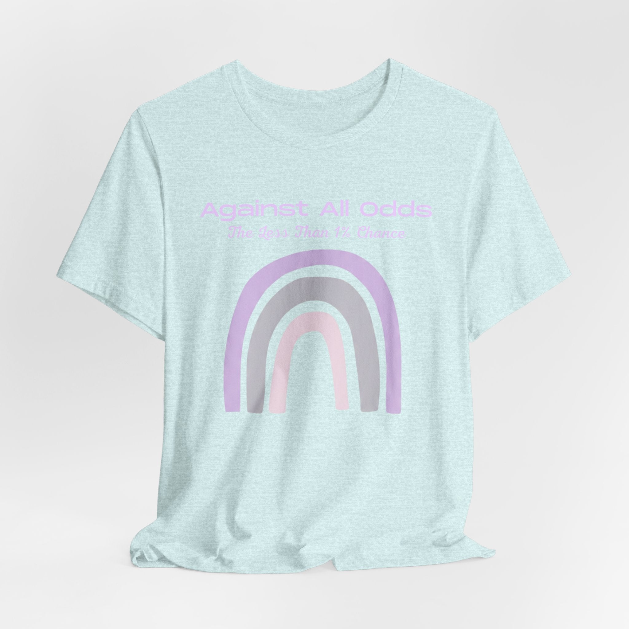 Against All Odds Rainbow Tee — Pastel Inspirational Graphic T-Shirt