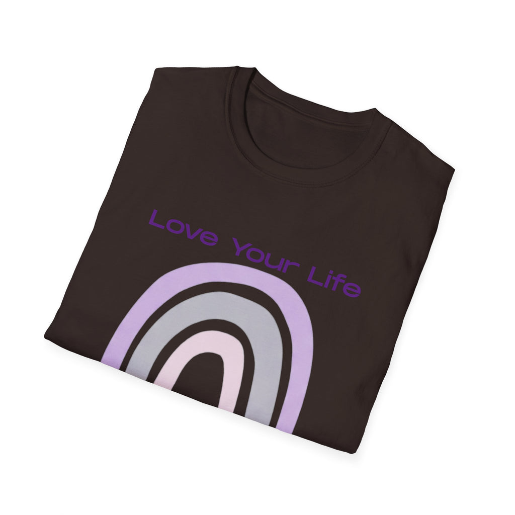 Love Your Life Rainbow T-Shirt — Soft Pastel Everyday Tee