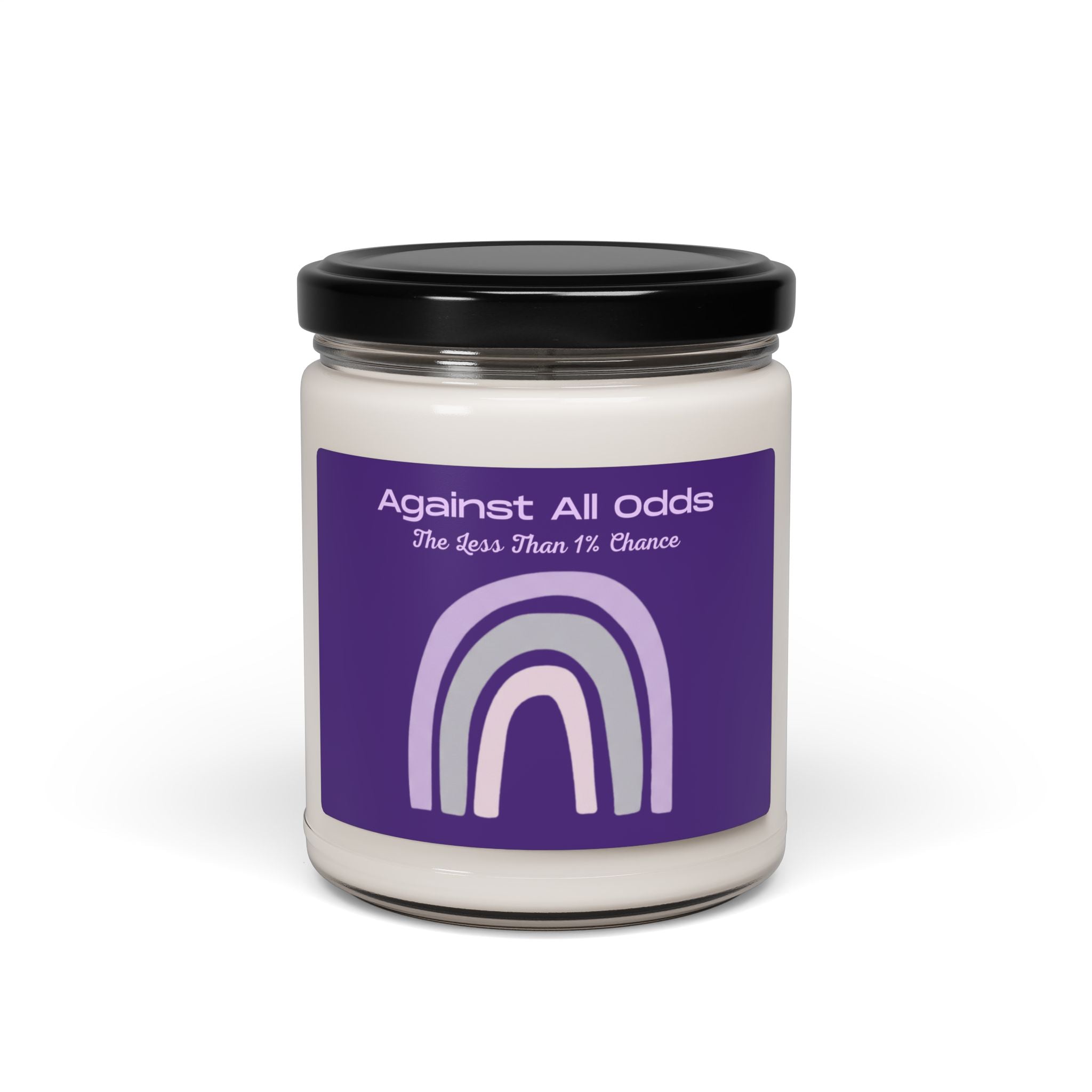 Soy Candle — "Against All Odds" Inspirational Scented Candle (9 oz)