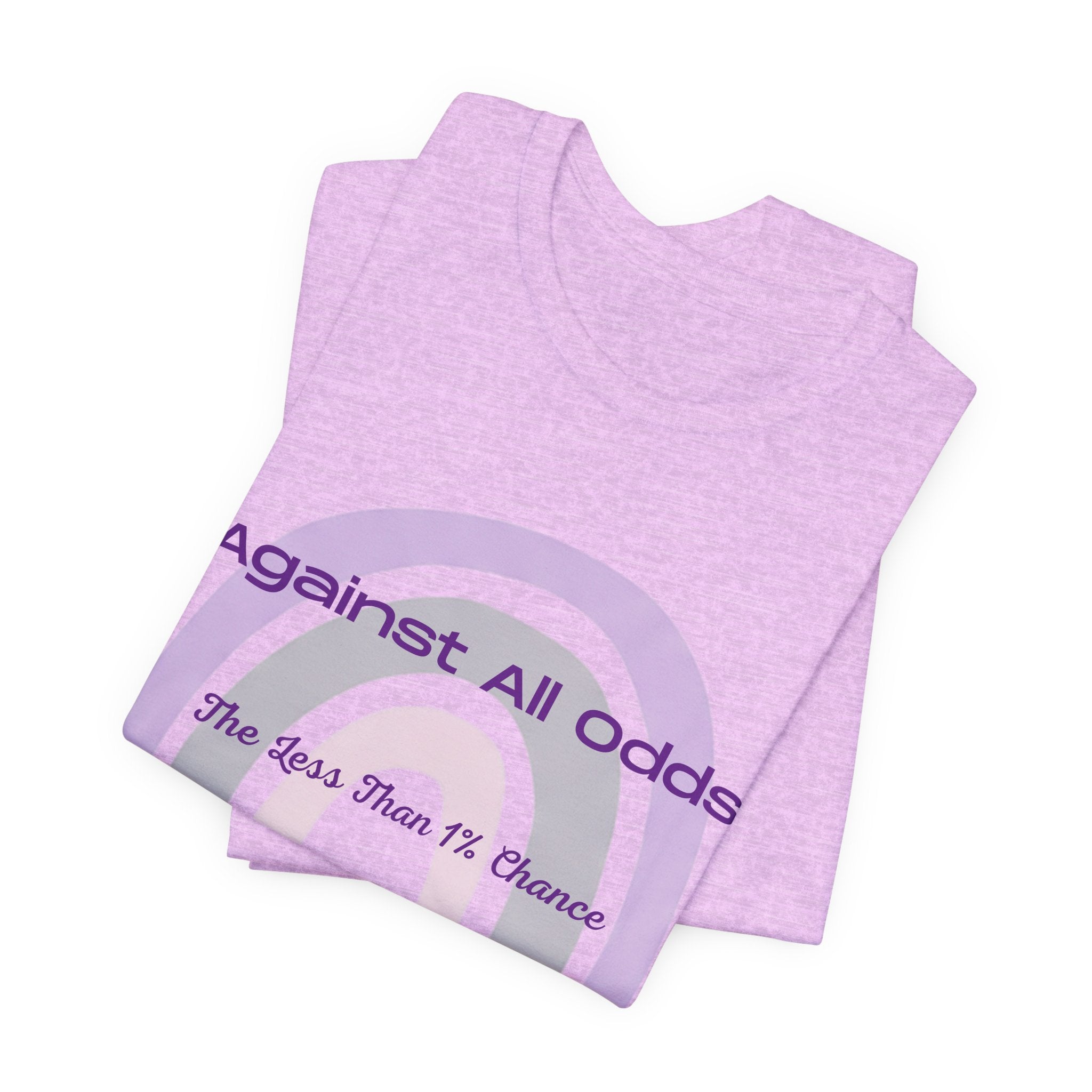 T-Shirt — "Against All Odds" Lavender Rainbow Inspirational Tee