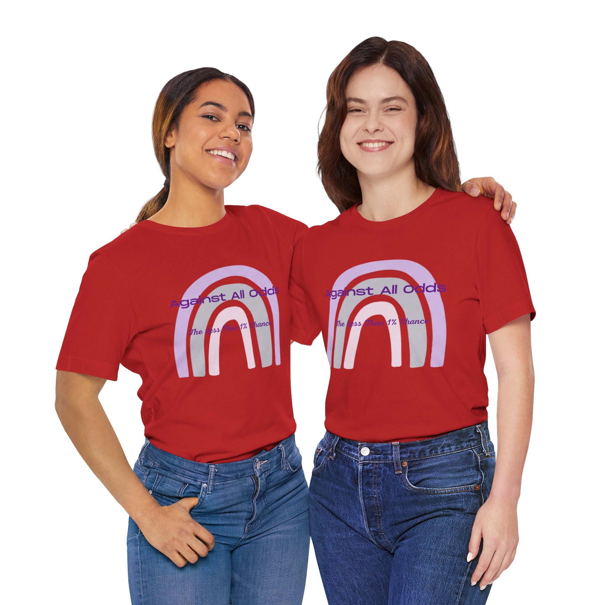 T-Shirt — "Against All Odds" Lavender Rainbow Inspirational Tee
