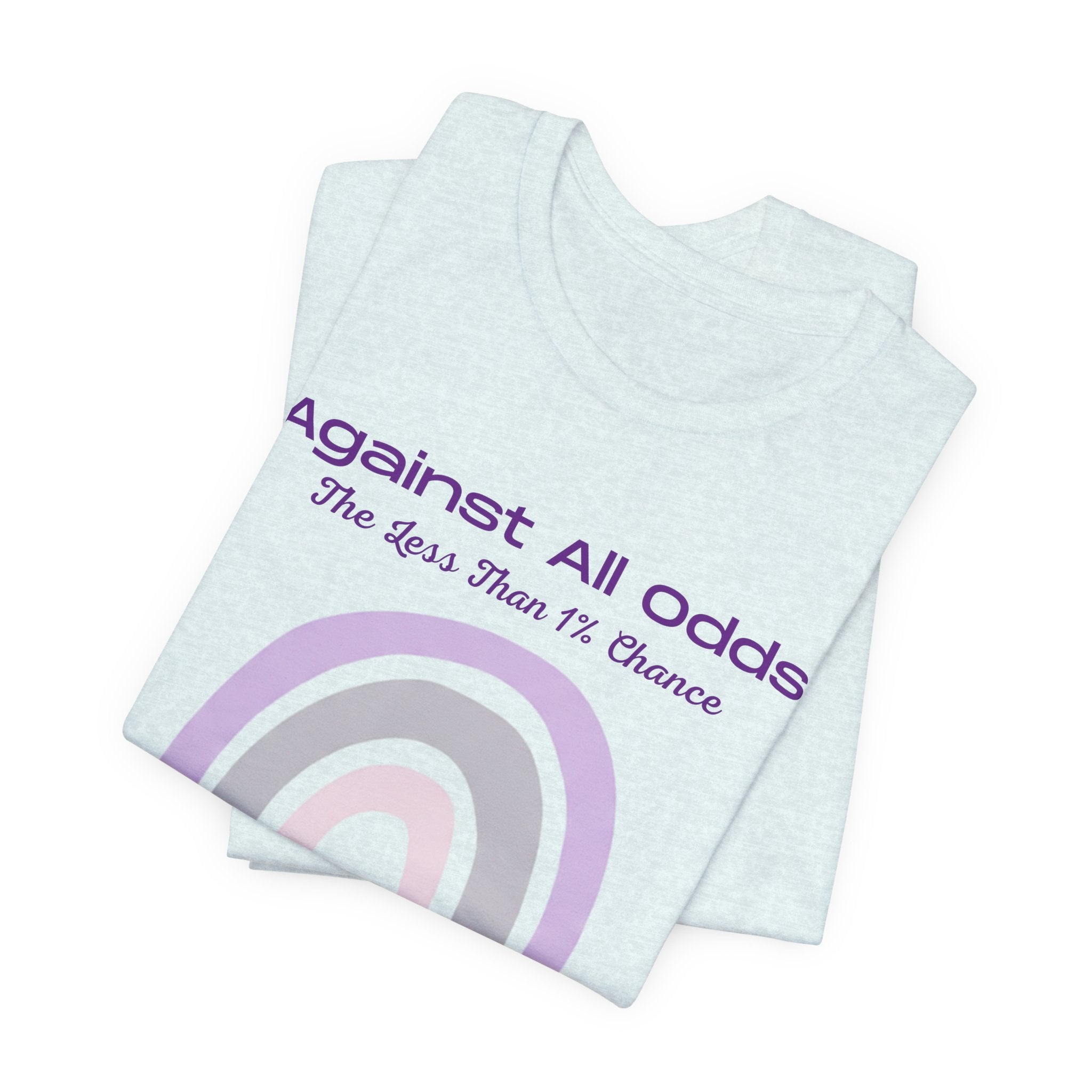Against All Odds Rainbow Tee – Inspirational Pastel Graphic Shirt