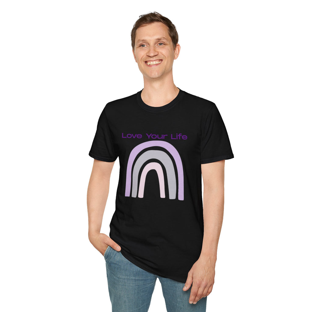 Love Your Life Rainbow T-Shirt — Soft Pastel Everyday Tee