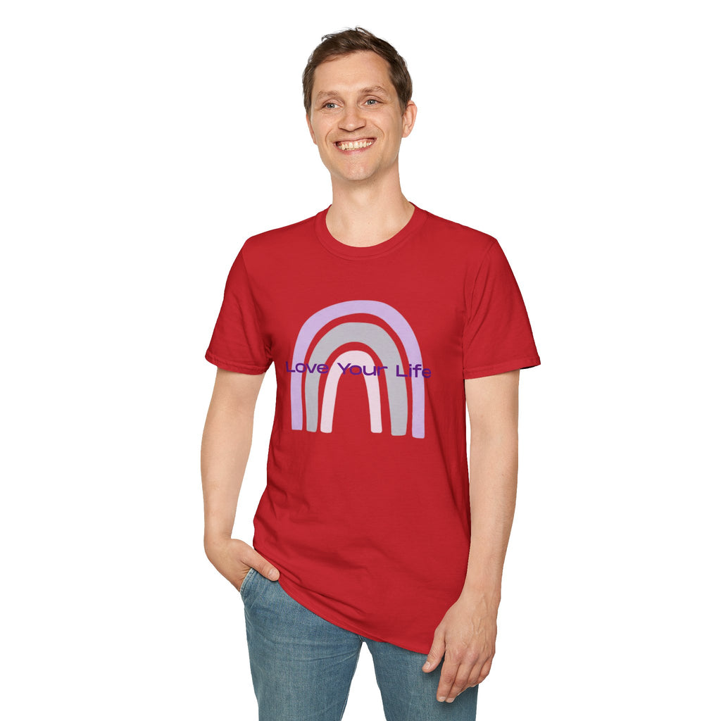 Love Your Life Rainbow T-Shirt — Pastel Retro Positive Tee