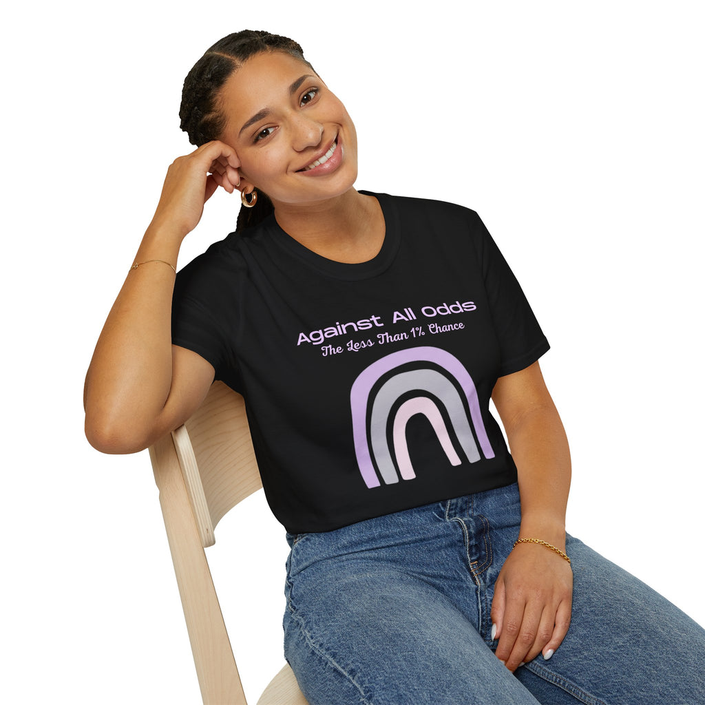 Against All Odds Rainbow T-Shirt — Pastel Inspirational Tee