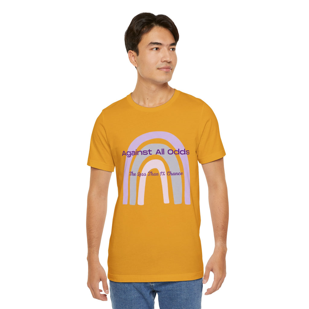 T-Shirt — "Against All Odds" Lavender Rainbow Inspirational Tee