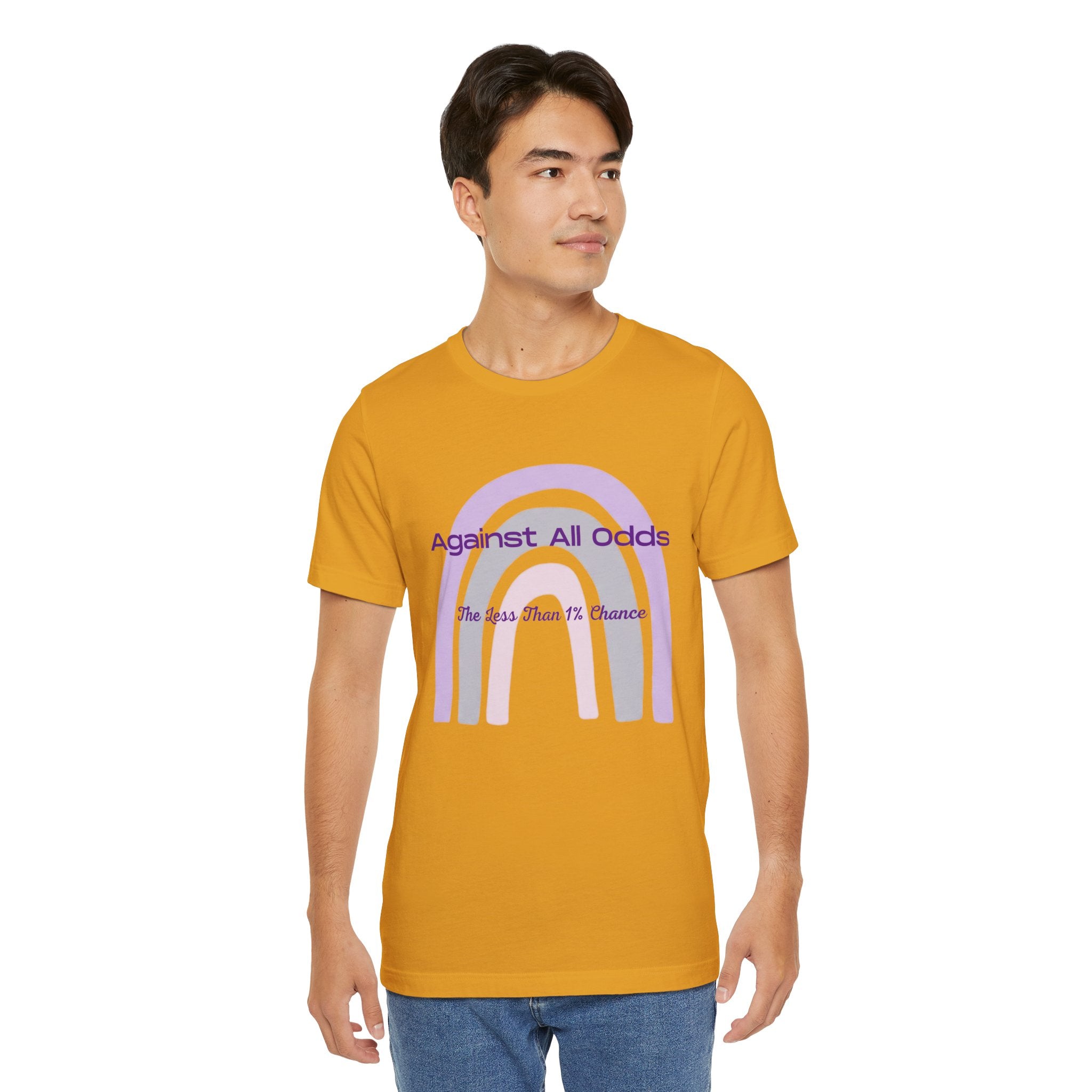 T-Shirt — "Against All Odds" Lavender Rainbow Inspirational Tee